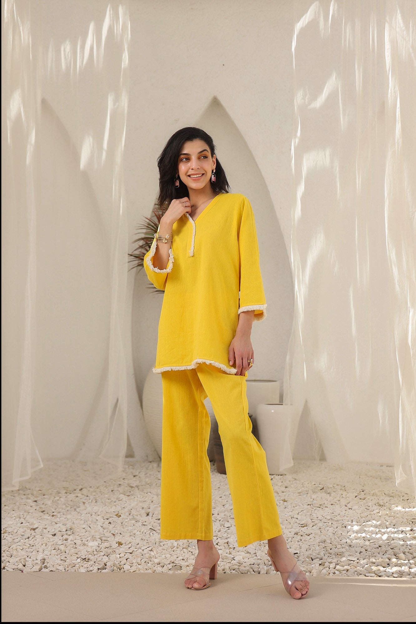 Curcuma Solid Cotton Flex Co-ord Set