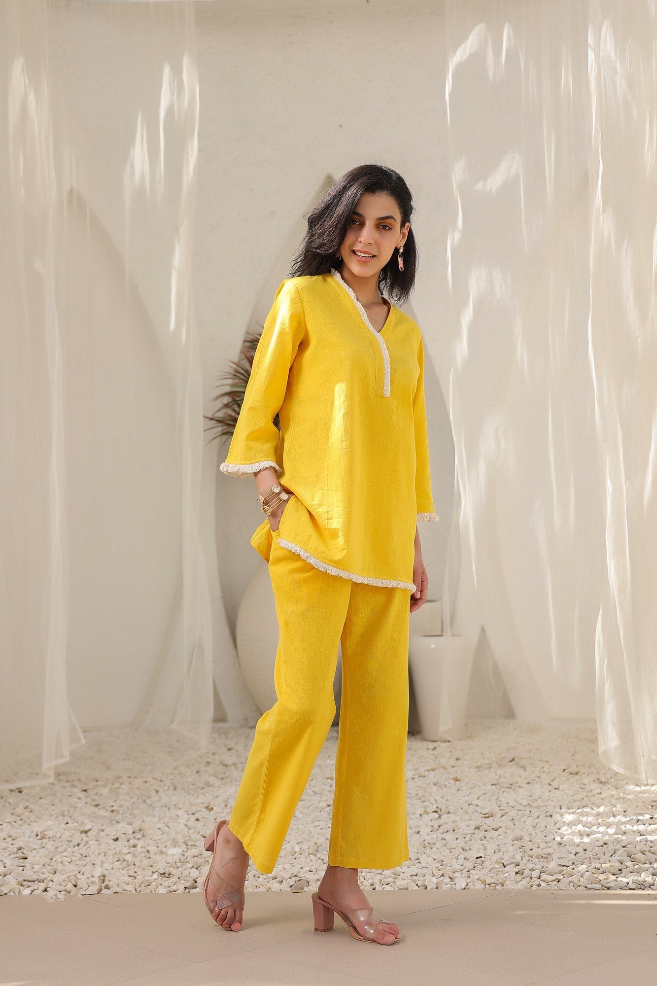 Curcuma Solid Cotton Flex Co-ord Set