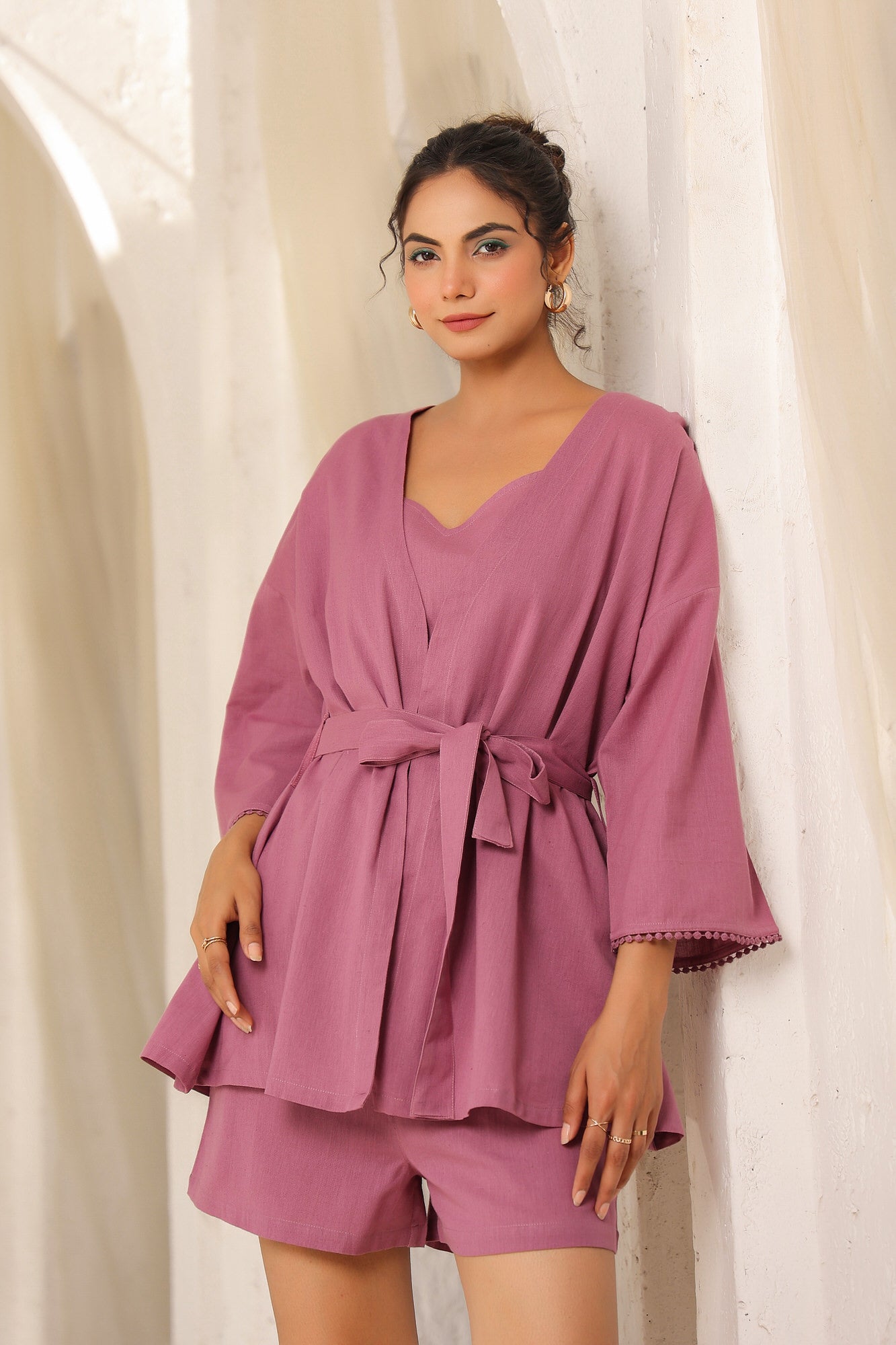 Mauve Orchid Cotton Flex Top Set