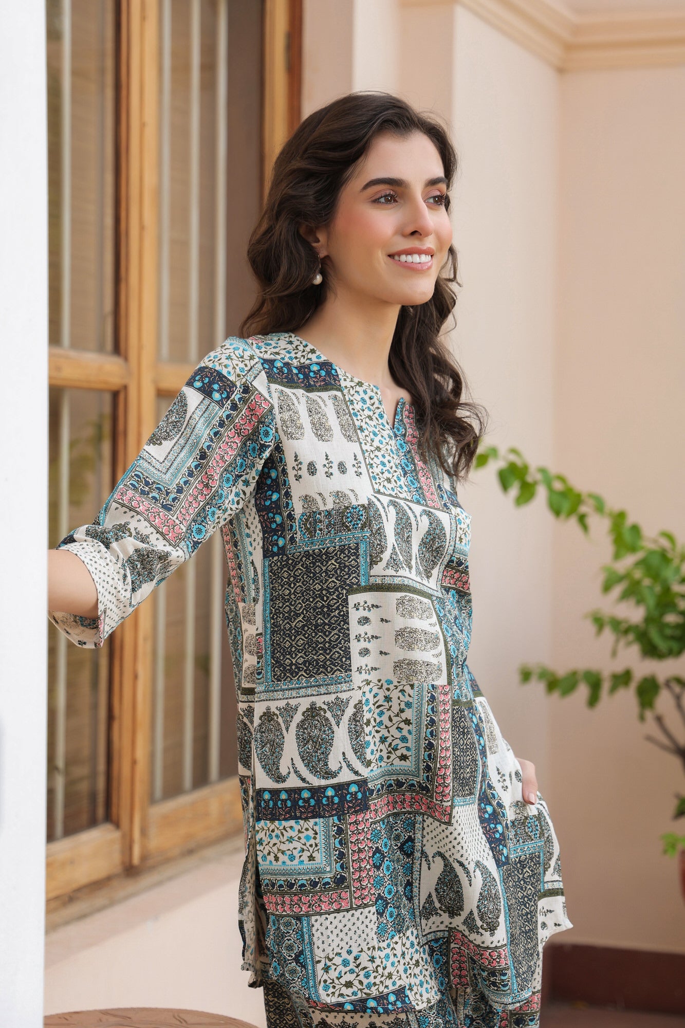Miniature Metropolis Cotton Flex Palazzo Loungewear Set