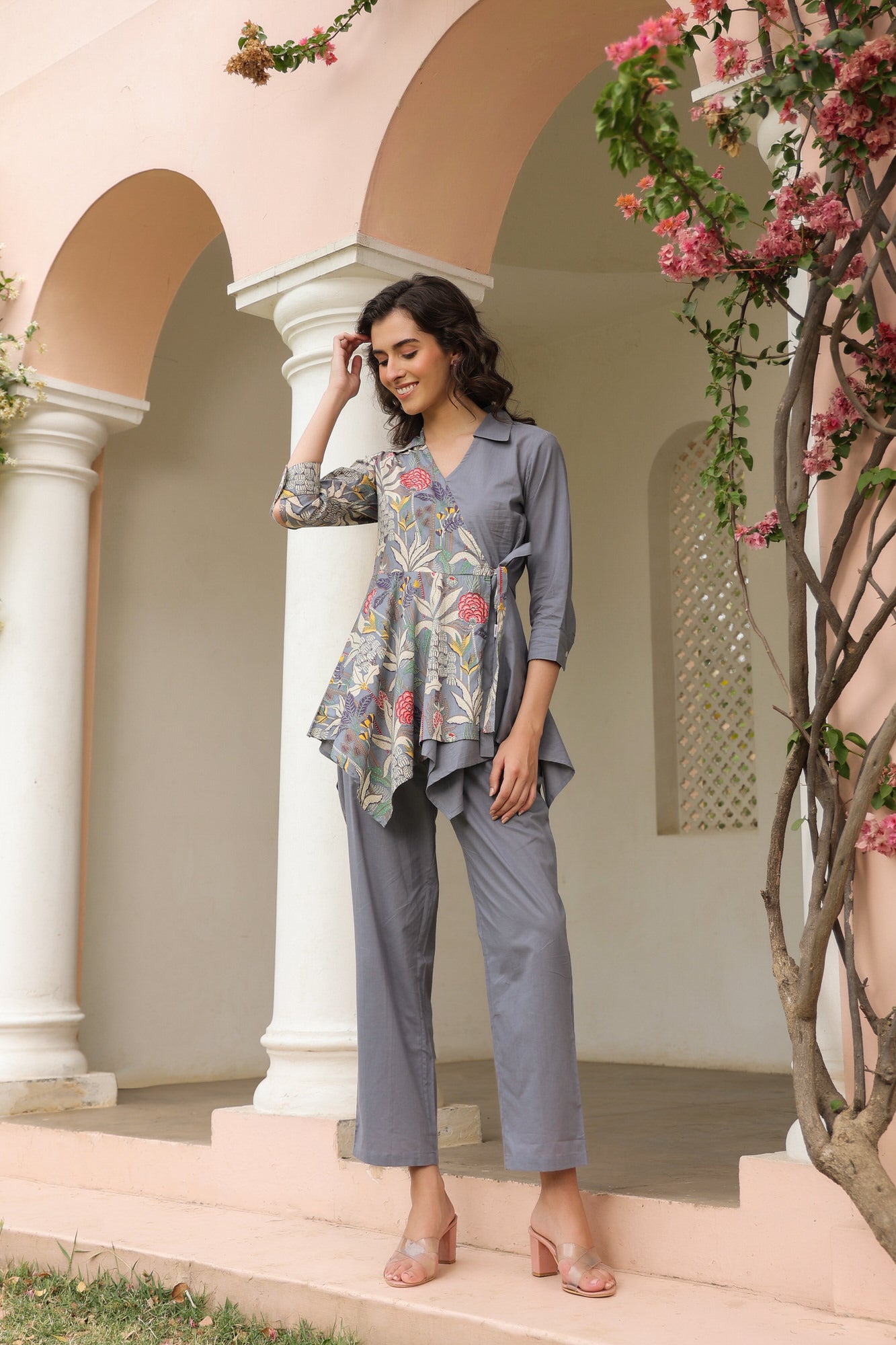 Stone Flower Cotton Co-ord Set