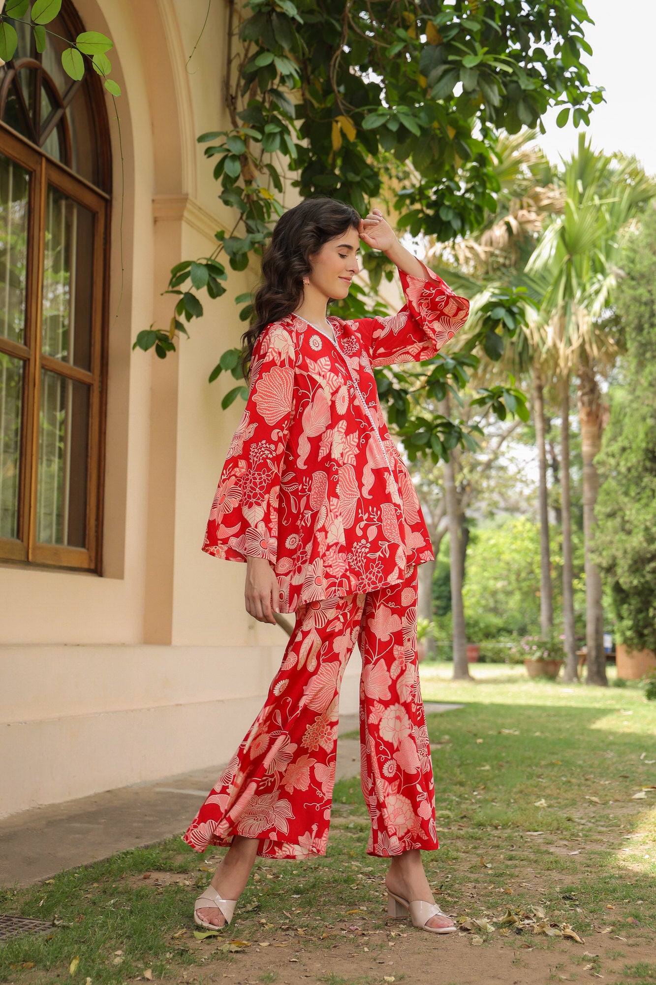 Pyre Bloom Russian Silk Co-ord Set