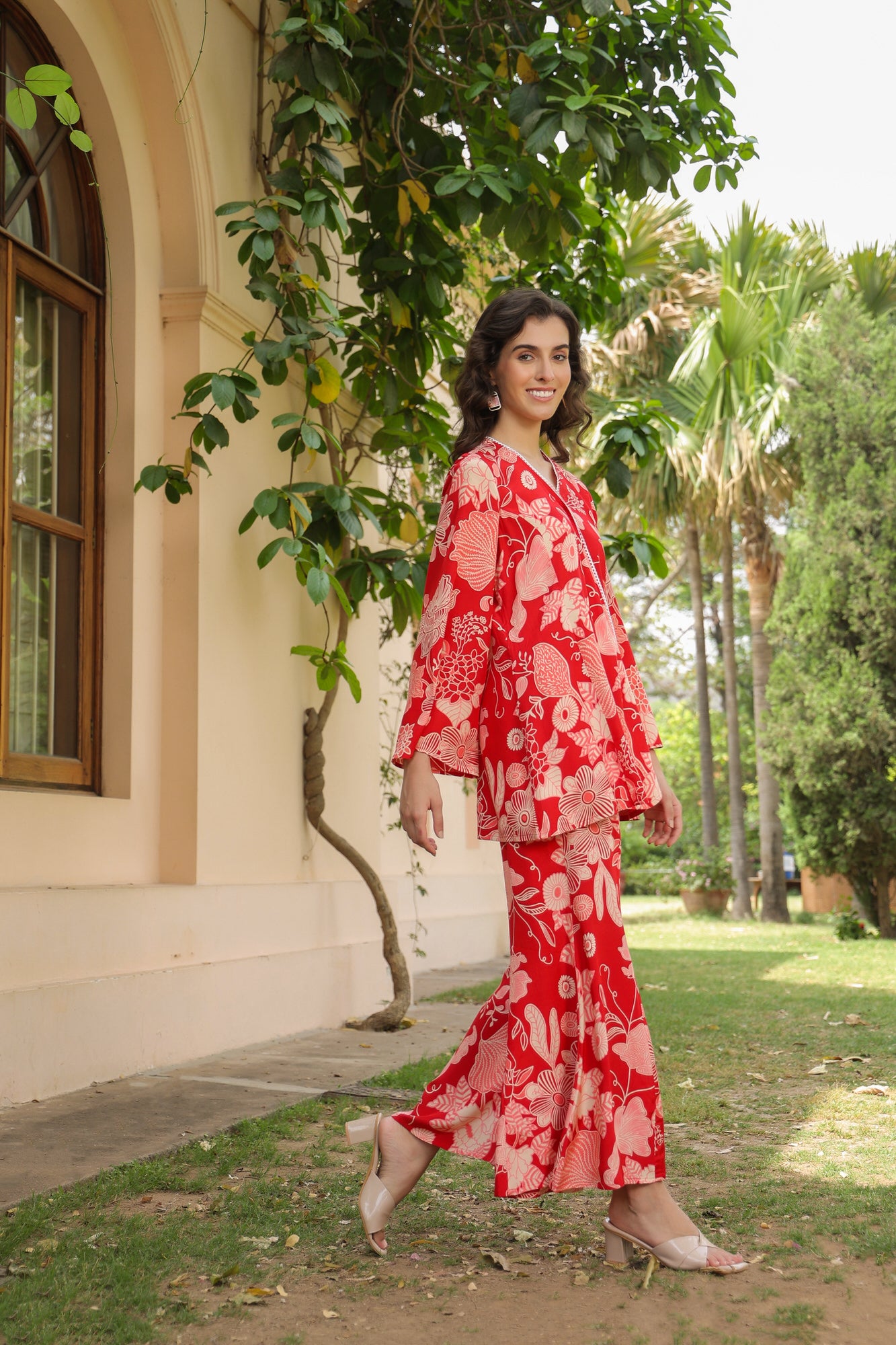 Pyre Bloom Russian Silk Co-ord Set