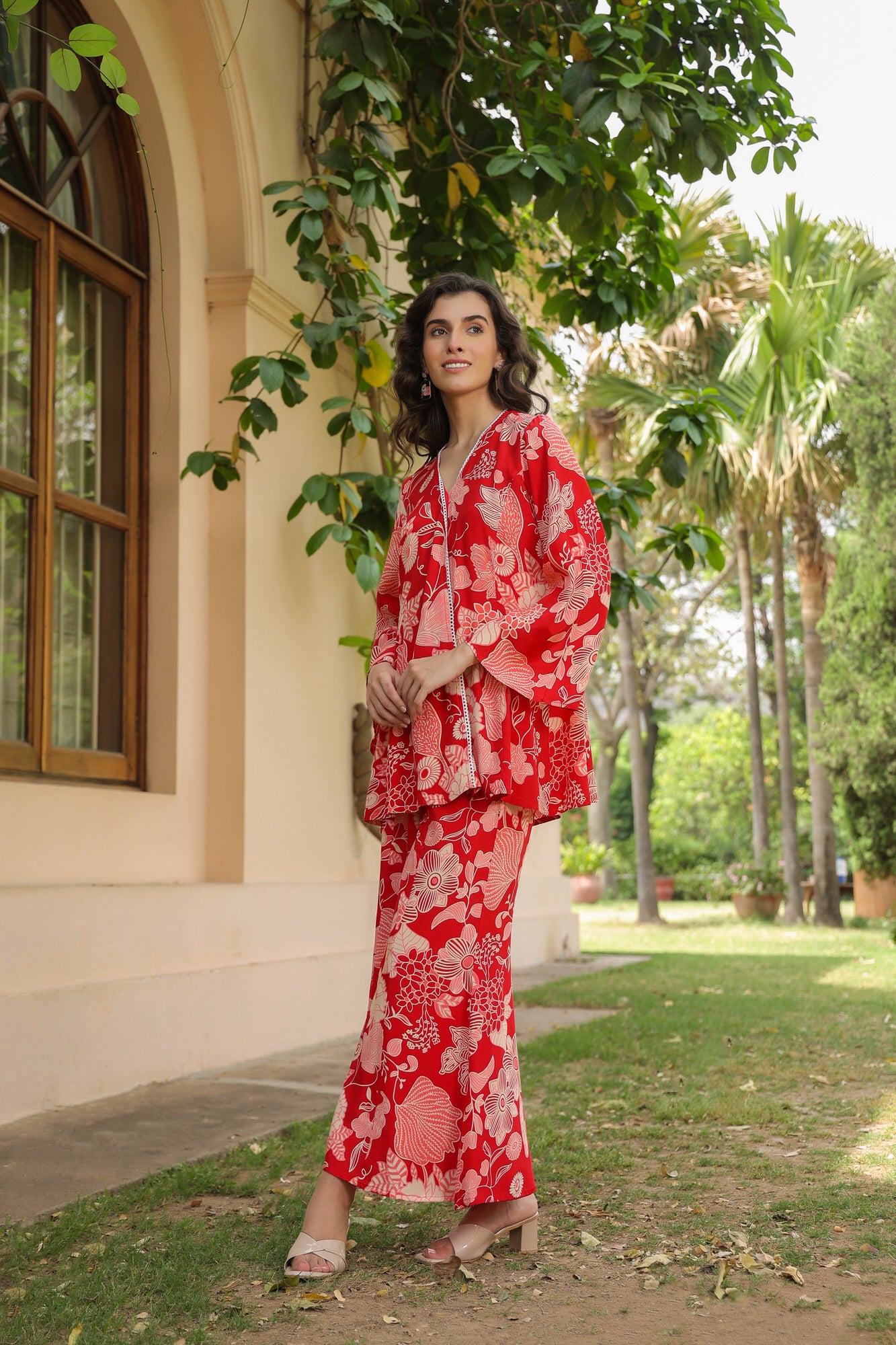 Pyre Bloom Russian Silk Co-ord Set