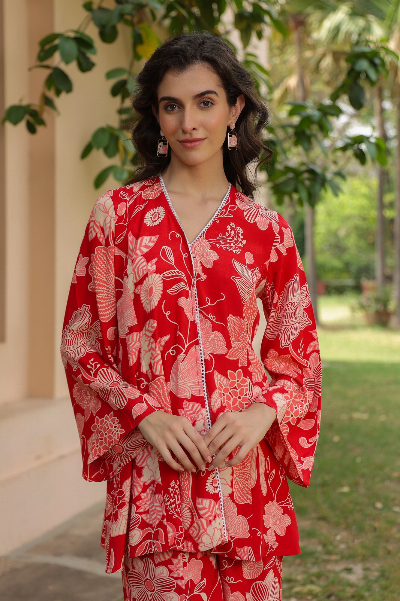 Pyre Bloom Russian Silk Co-ord Set