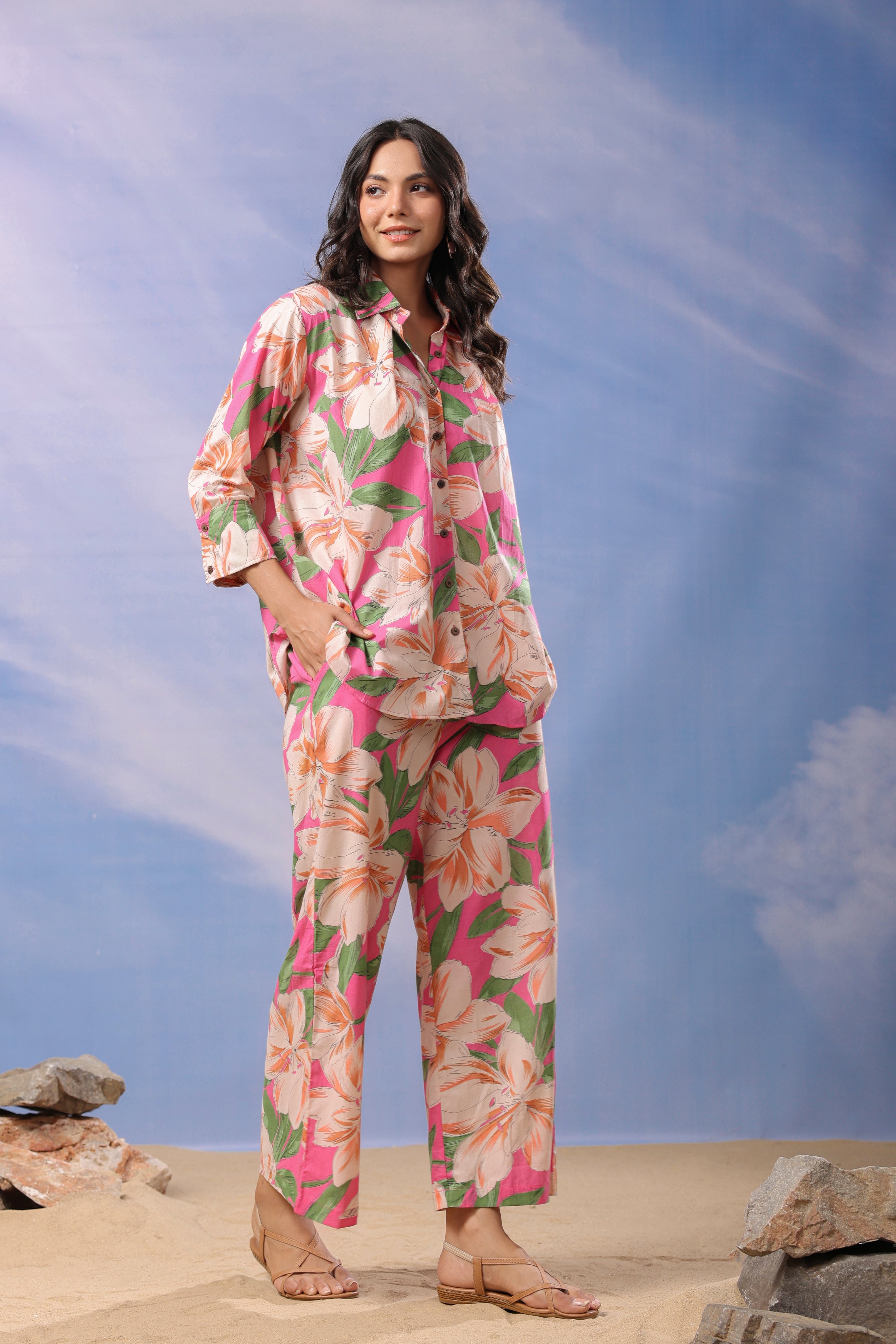 Hibiscus Haven Cotton Co-ord Set