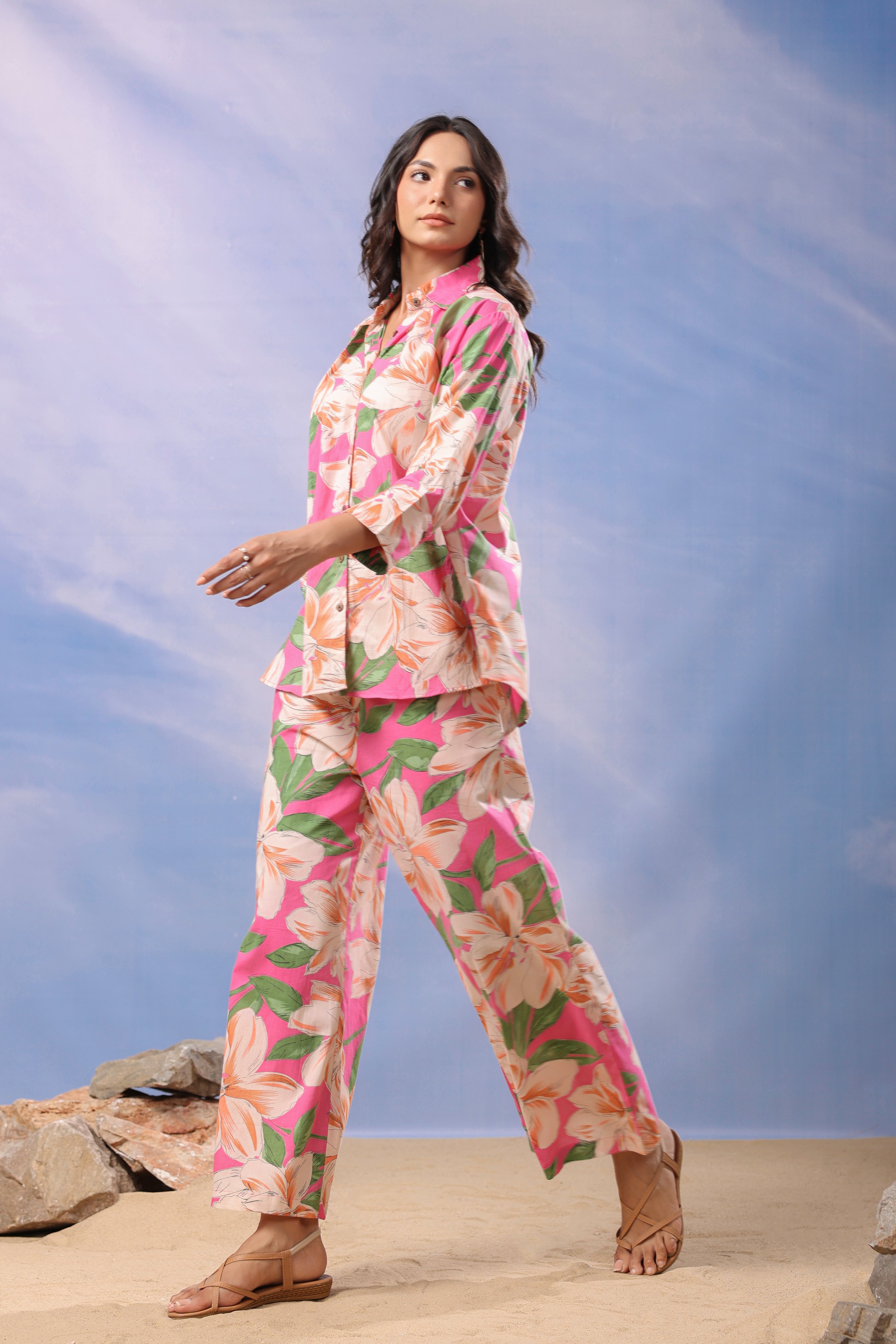 Hibiscus Haven Cotton Co-ord Set