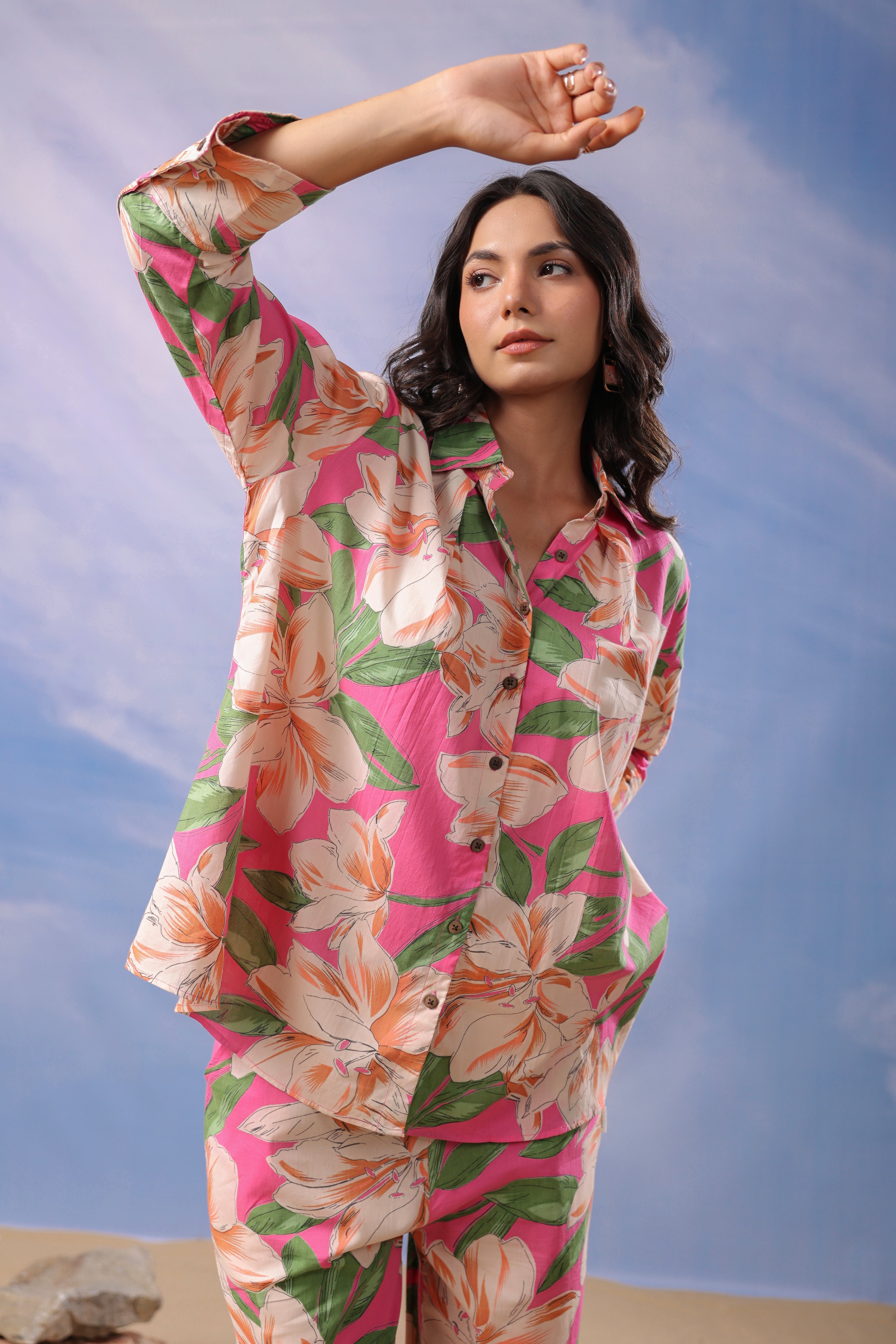 Hibiscus Haven Cotton Co-ord Set