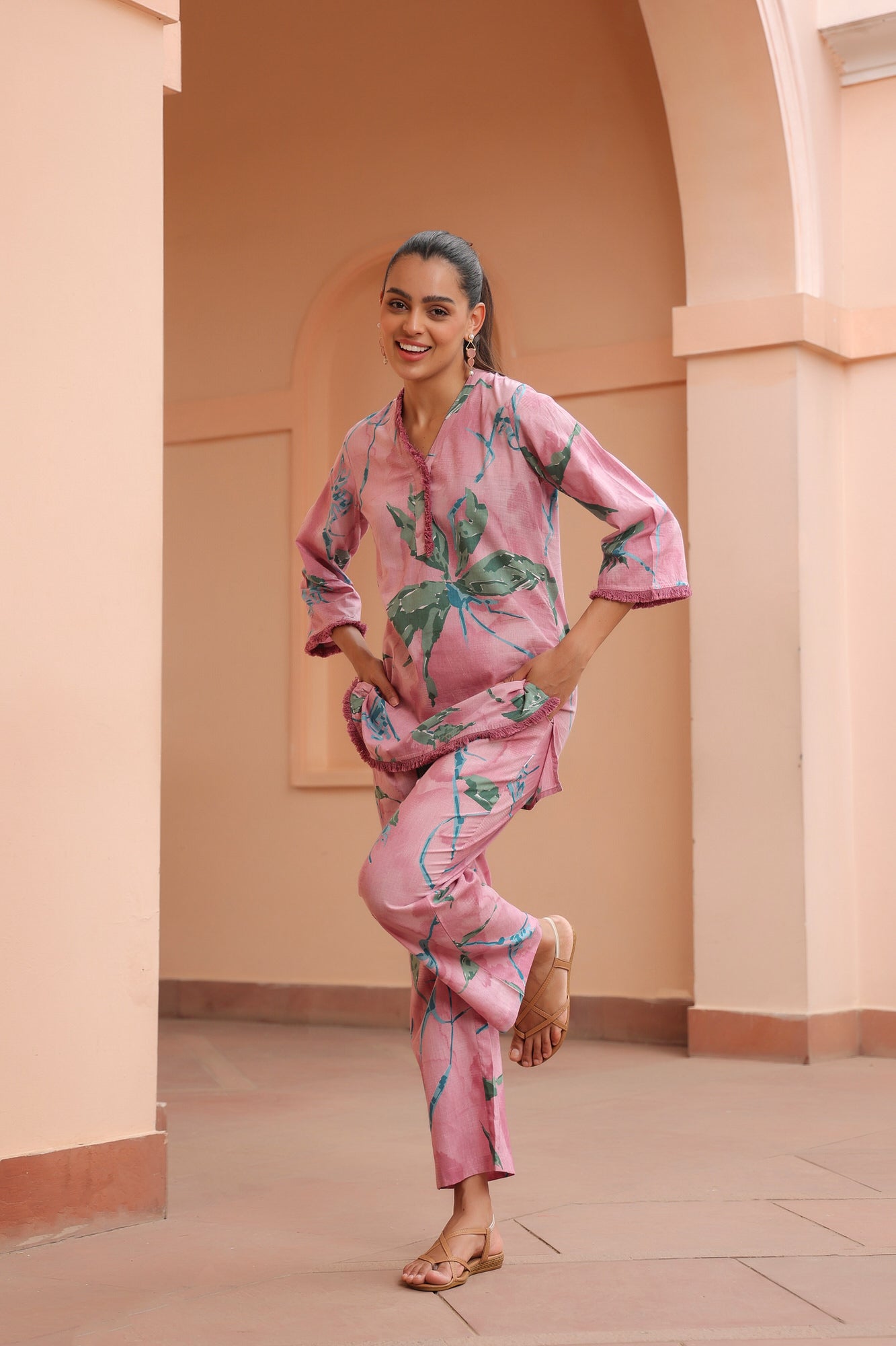 Laces & Petals Cotton Co-ord Set