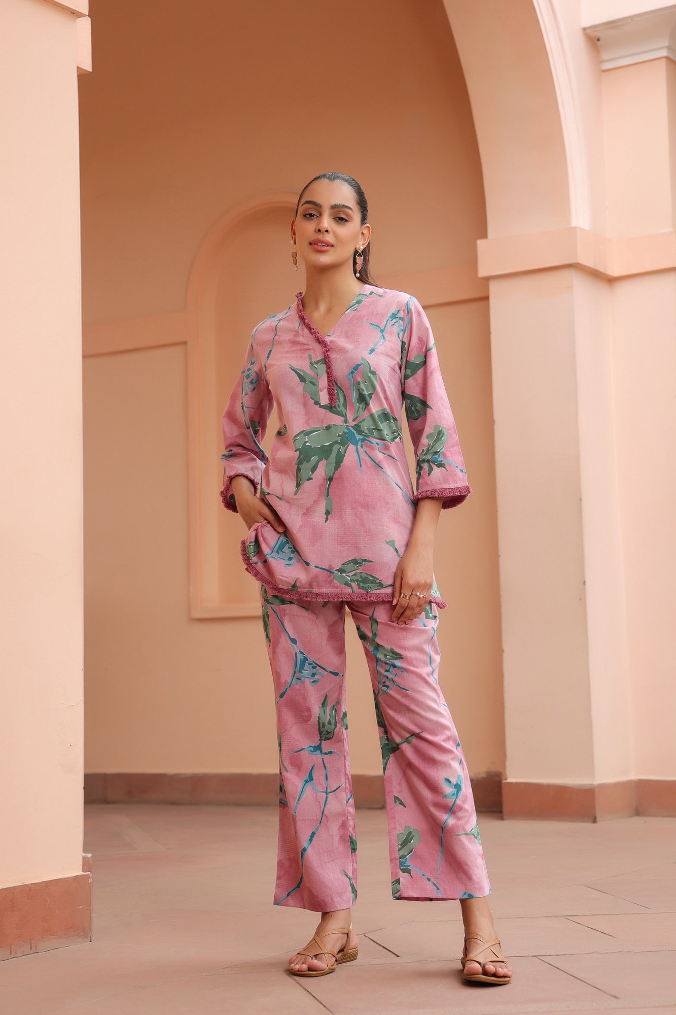 Laces & Petals Cotton Co-ord Set