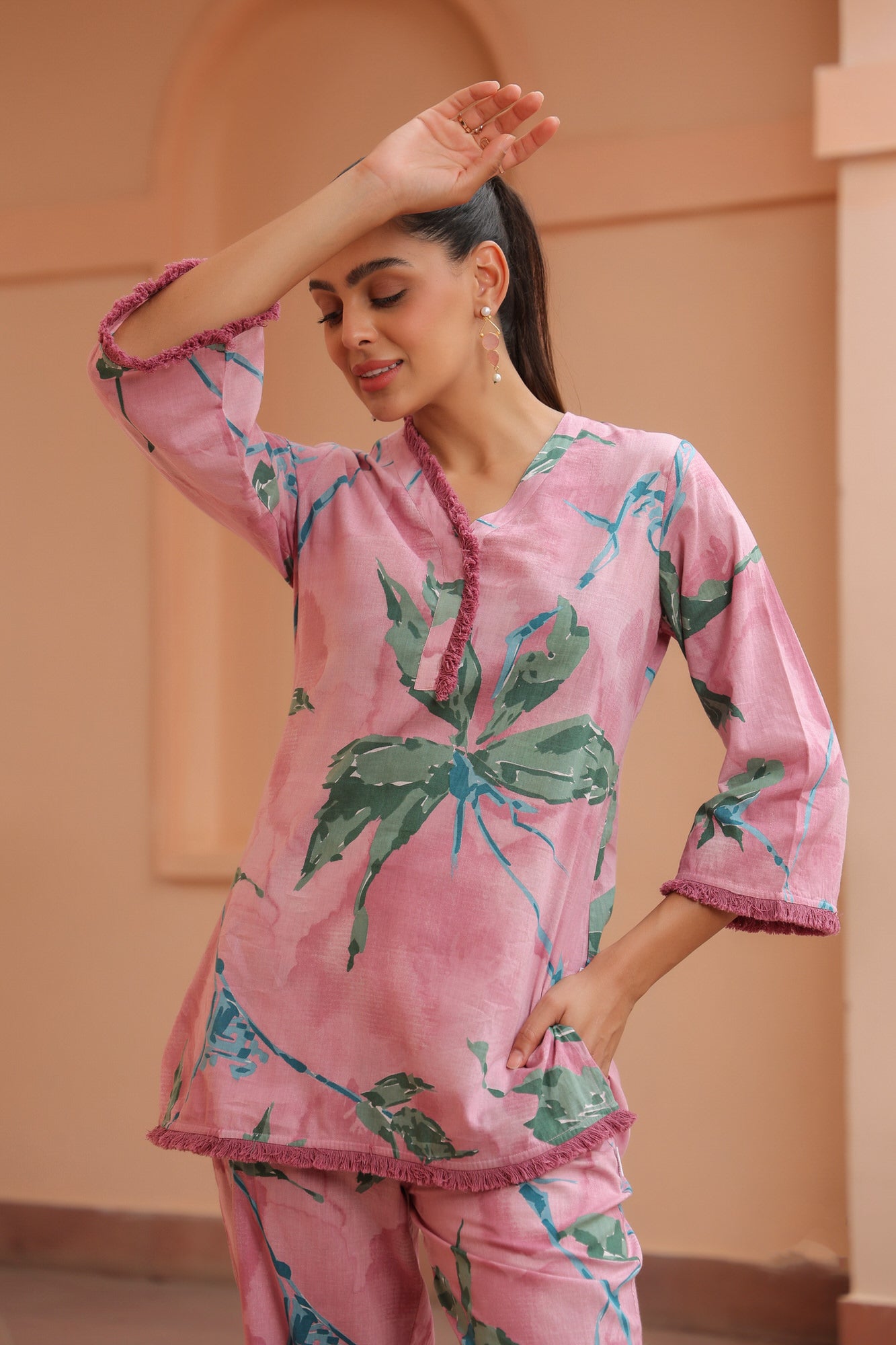 Laces & Petals Cotton Co-ord Set