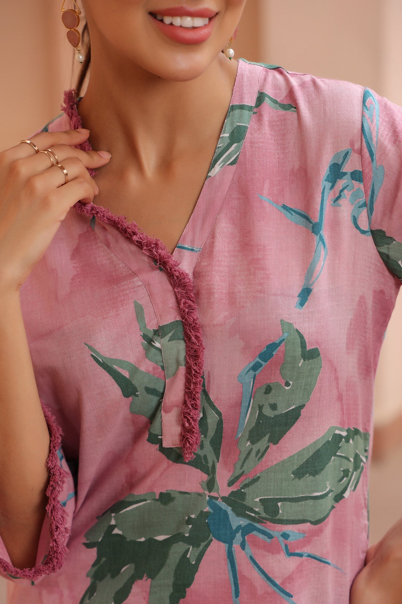 Laces & Petals Cotton Co-ord Set