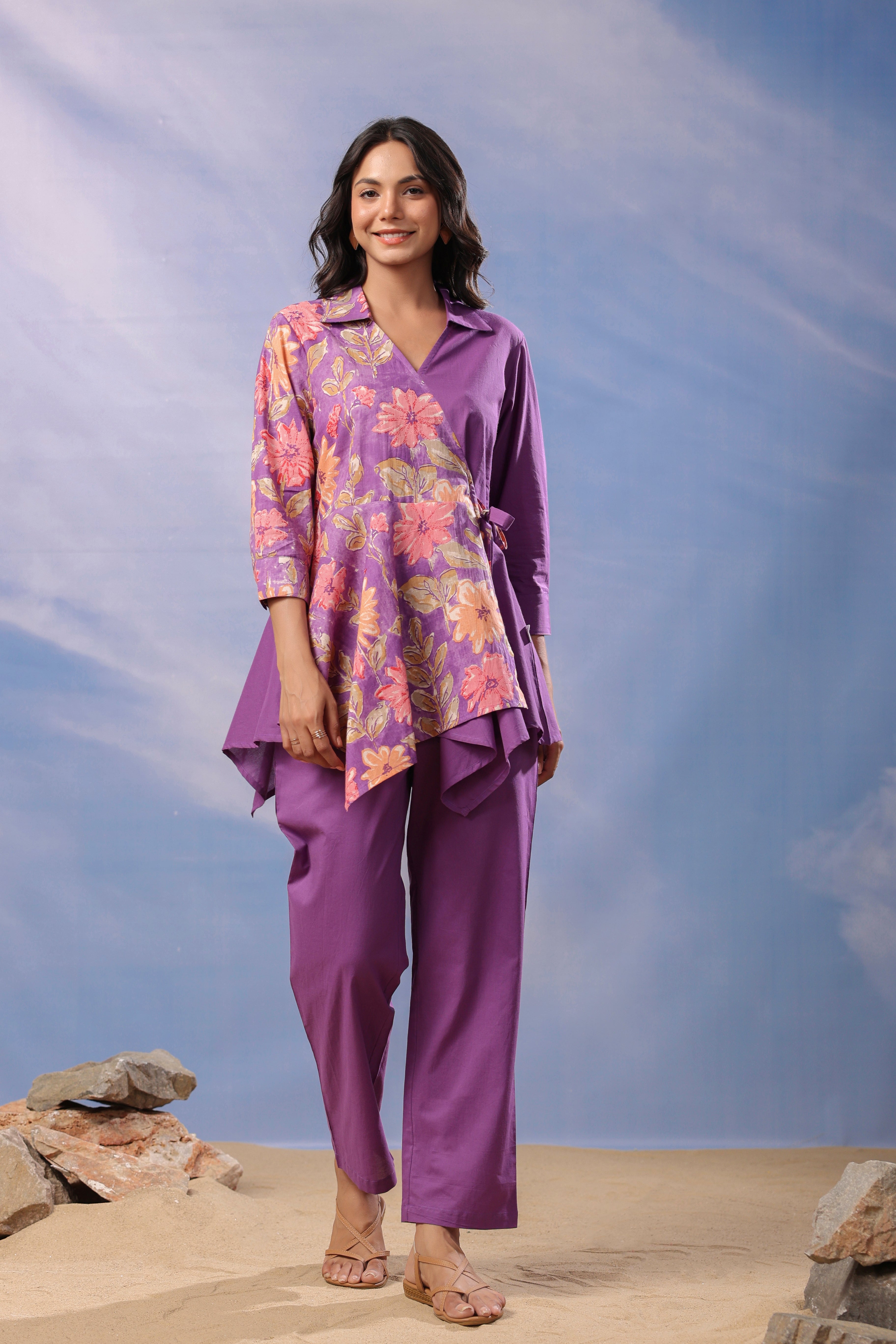 Vibrant Orchid Cotton Co-ord Set