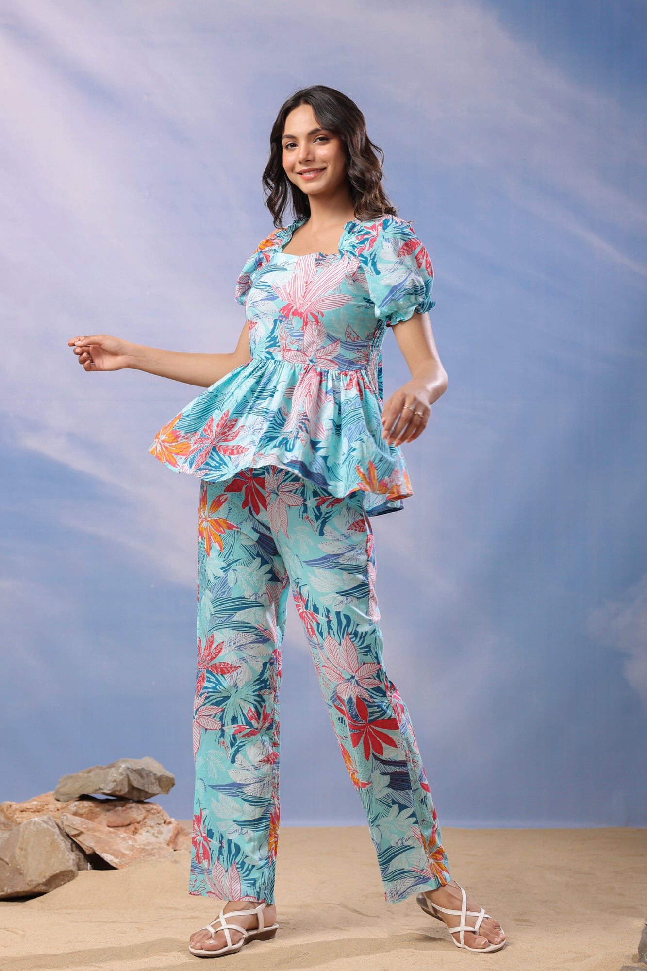 Sky Garden Cotton Co-ord Set