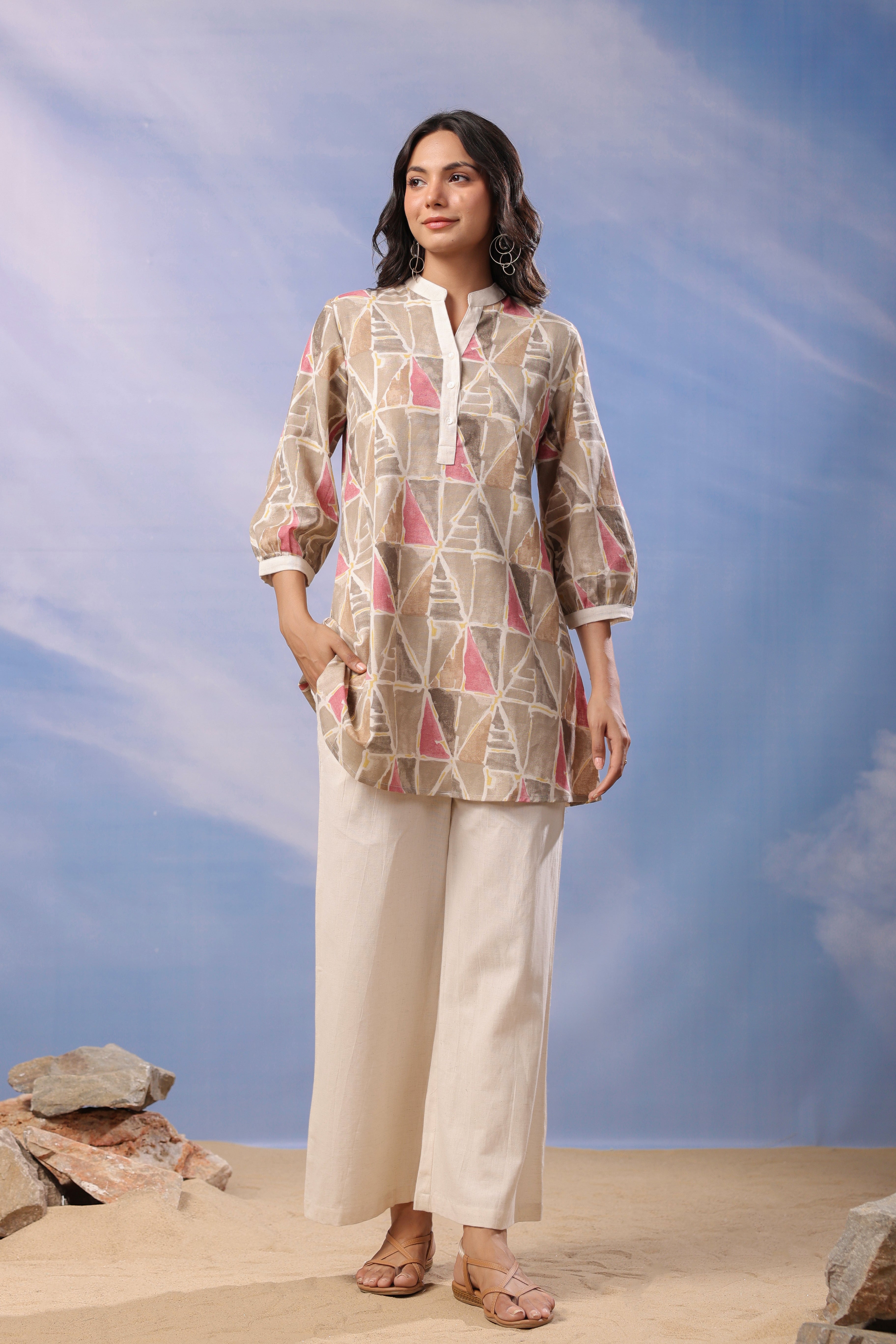 Sandstone Chic Cotton Flex Co-ord Set