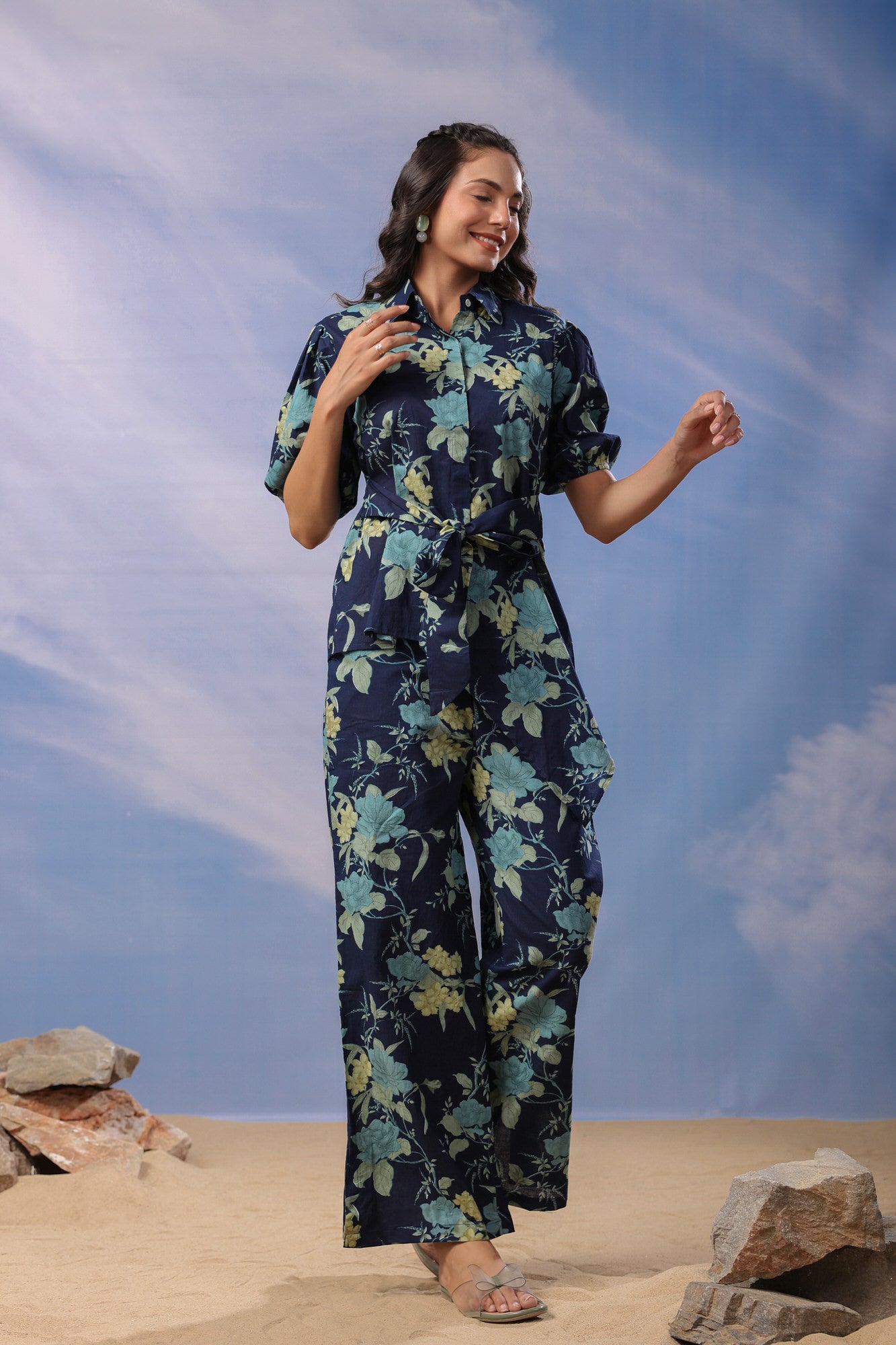 Dark Elegance Cotton Co-ord Set