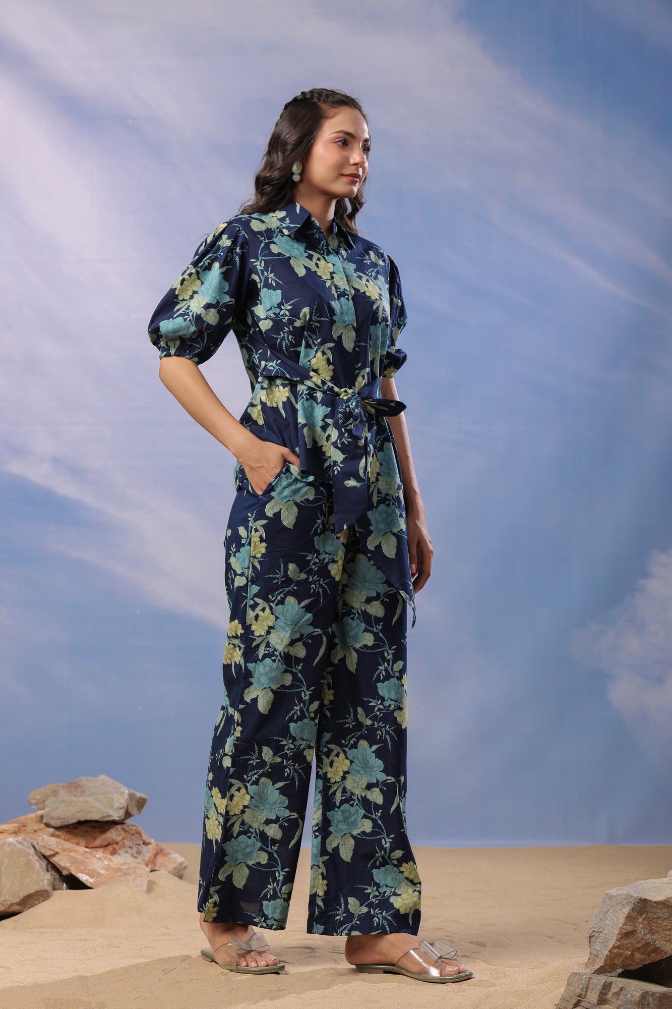 Dark Elegance Cotton Co-ord Set