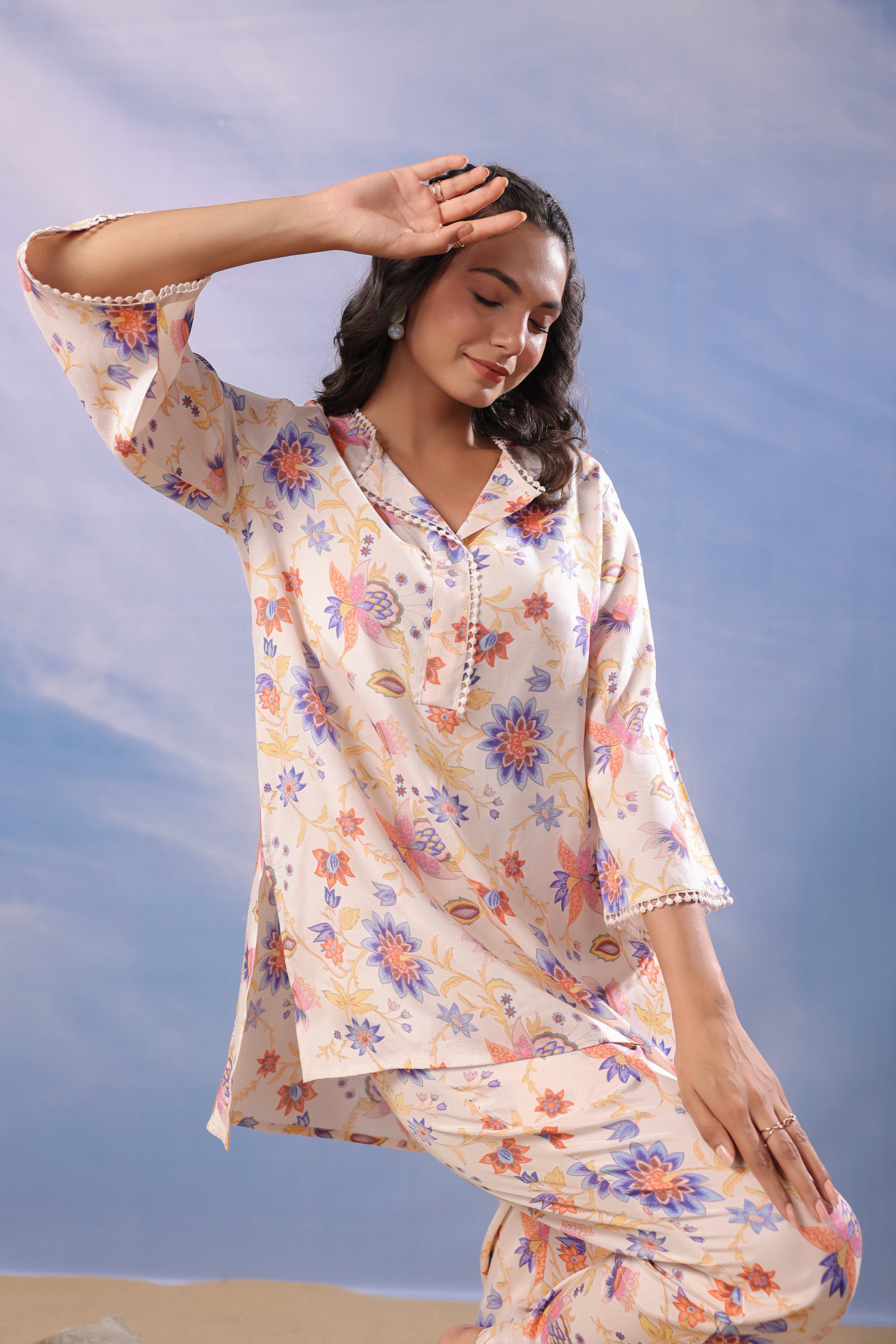 Spring Serenity Russian Silk Co-ord Set