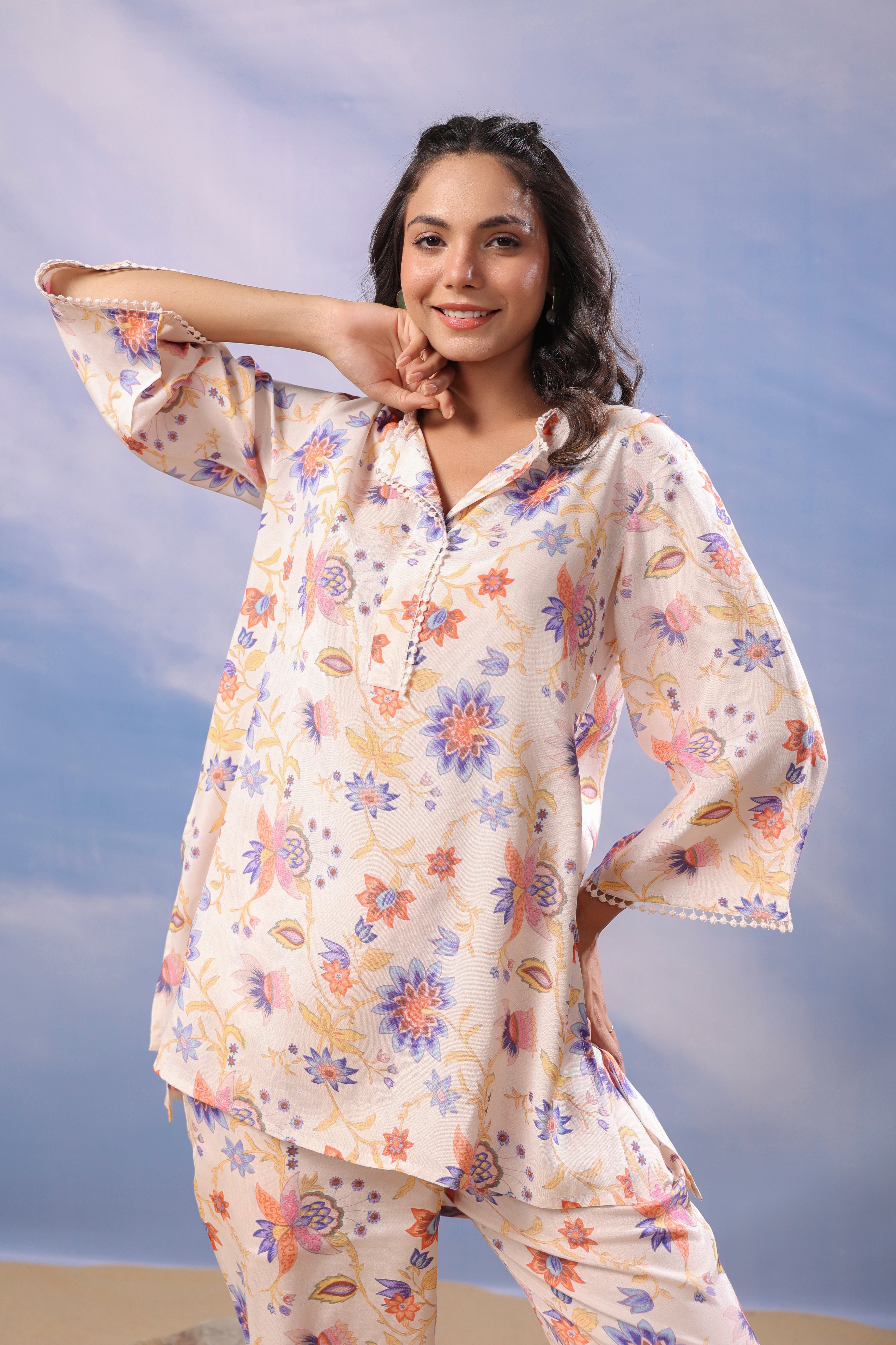 Spring Serenity Russian Silk Co-ord Set