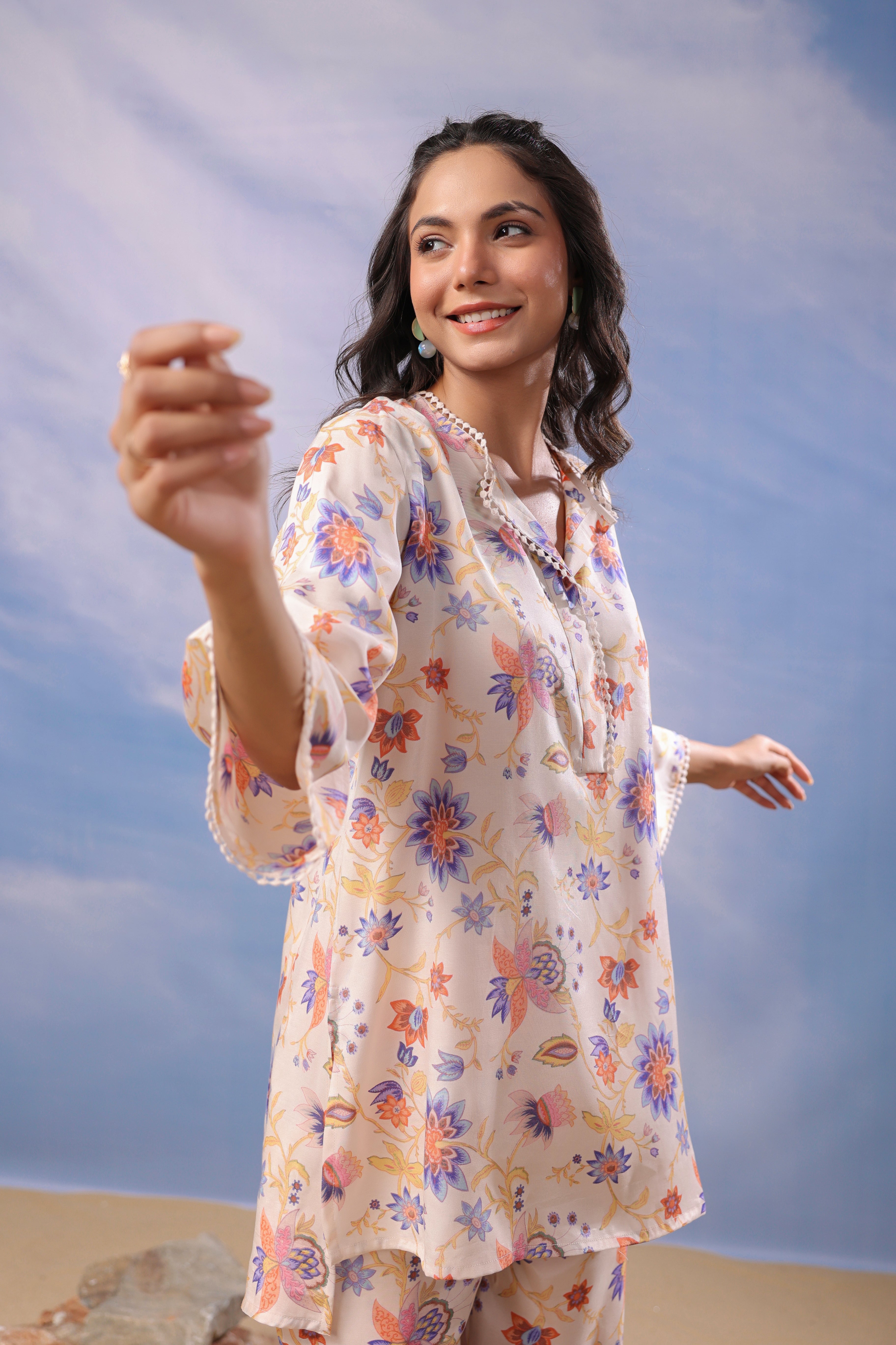 Spring Serenity Russian Silk Co-ord Set