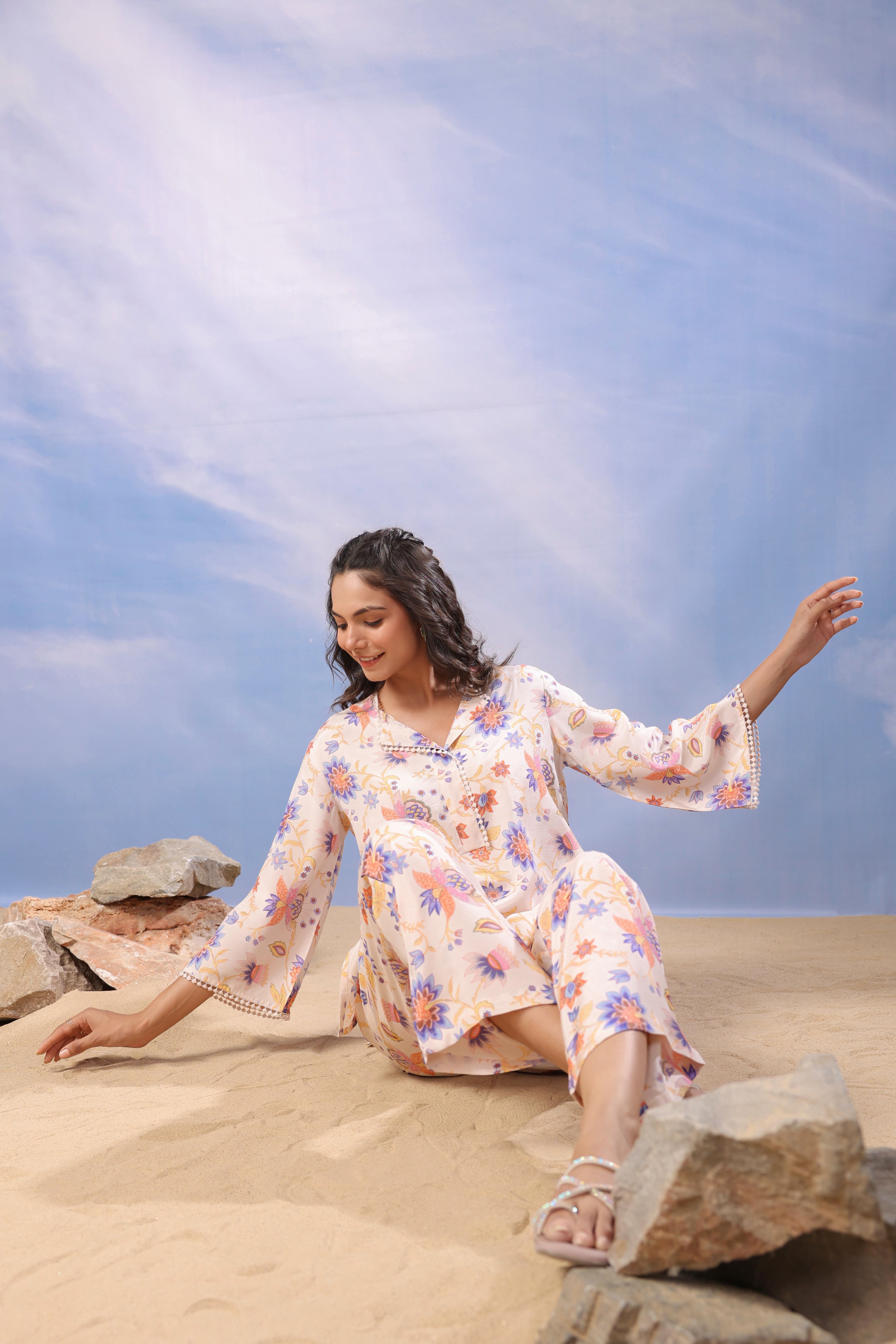 Spring Serenity Russian Silk Co-ord Set
