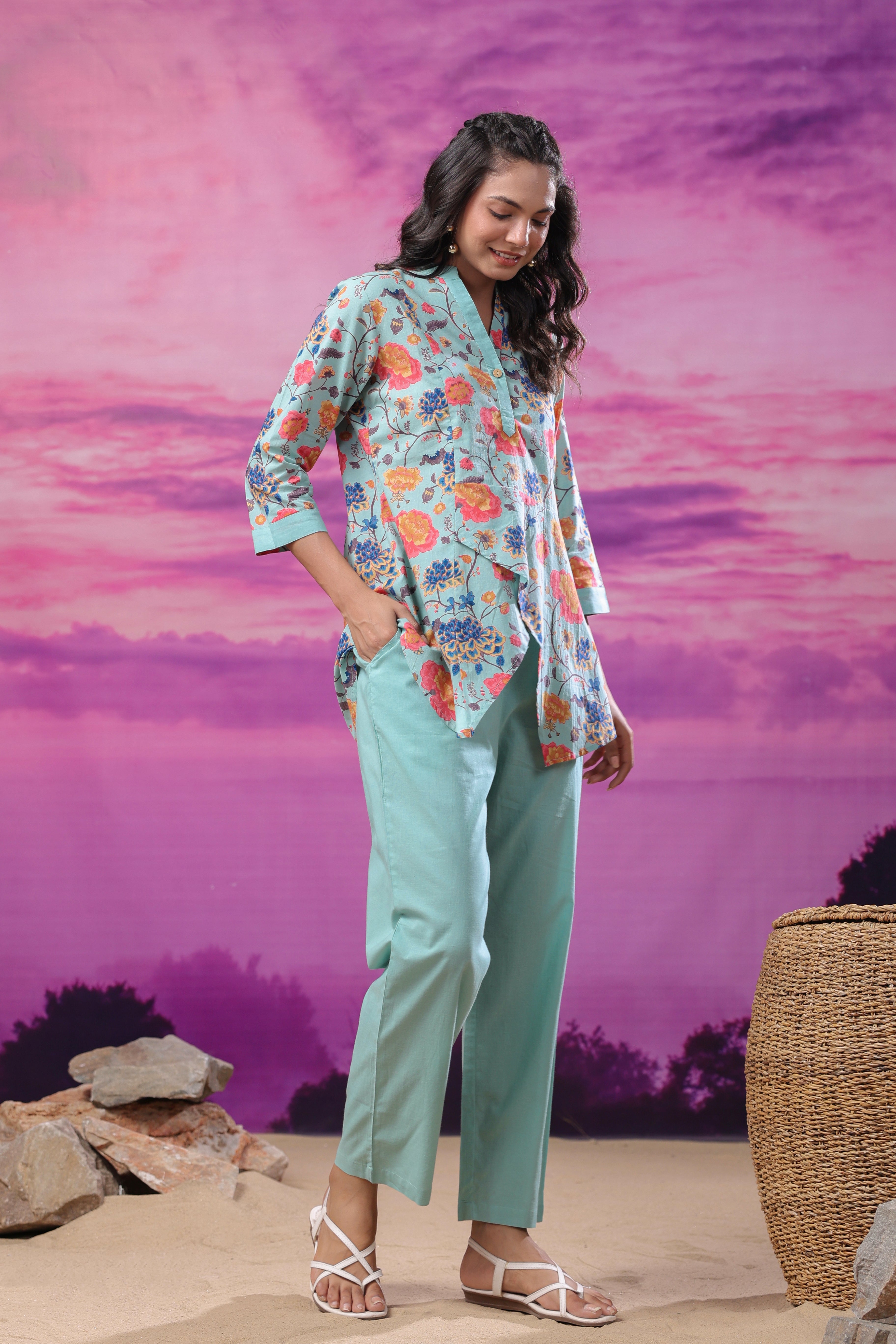 Aurora Bloom Cotton Co-ord Set