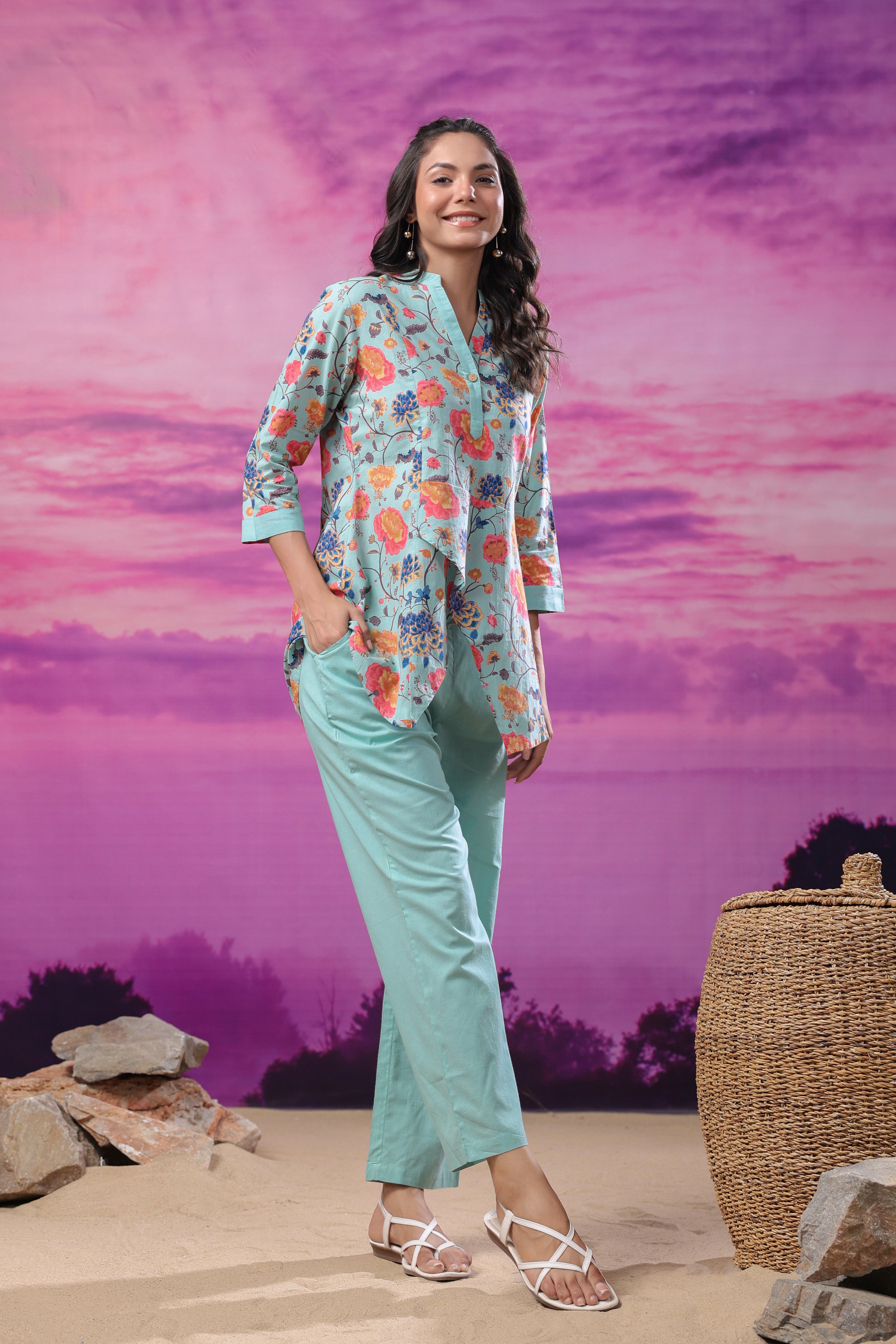 Aurora Bloom Cotton Co-ord Set