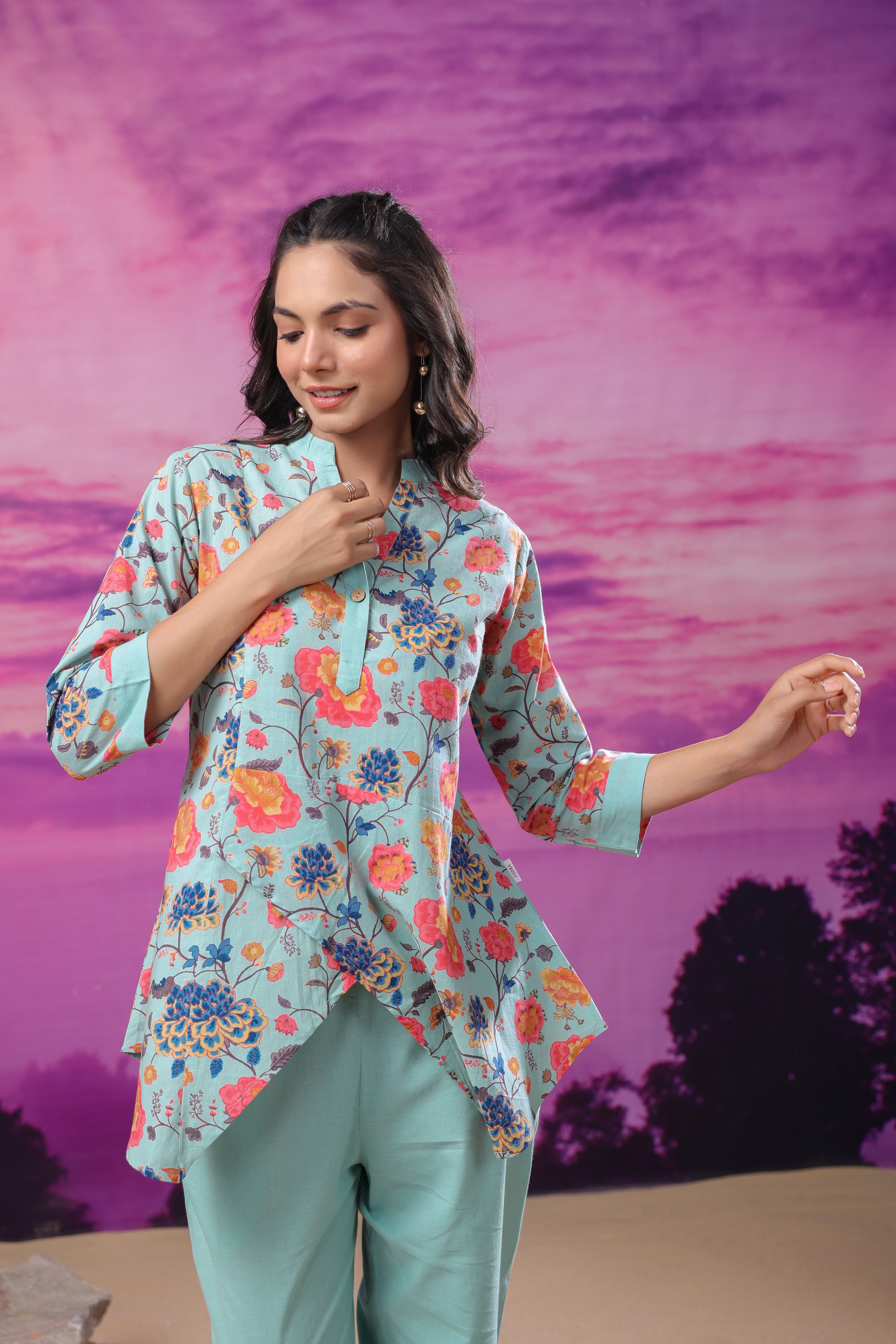 Aurora Bloom Cotton Co-ord Set