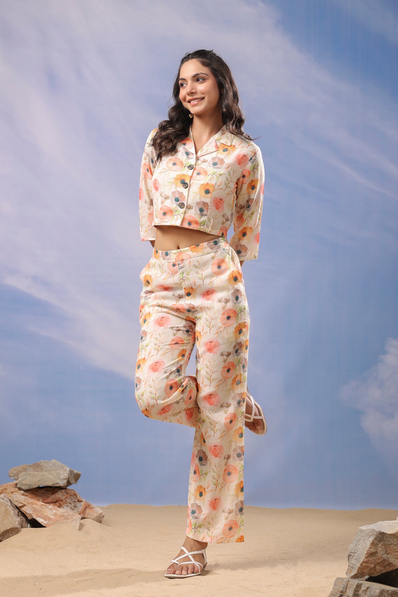Gentle Petals Cotton Co-ord Set