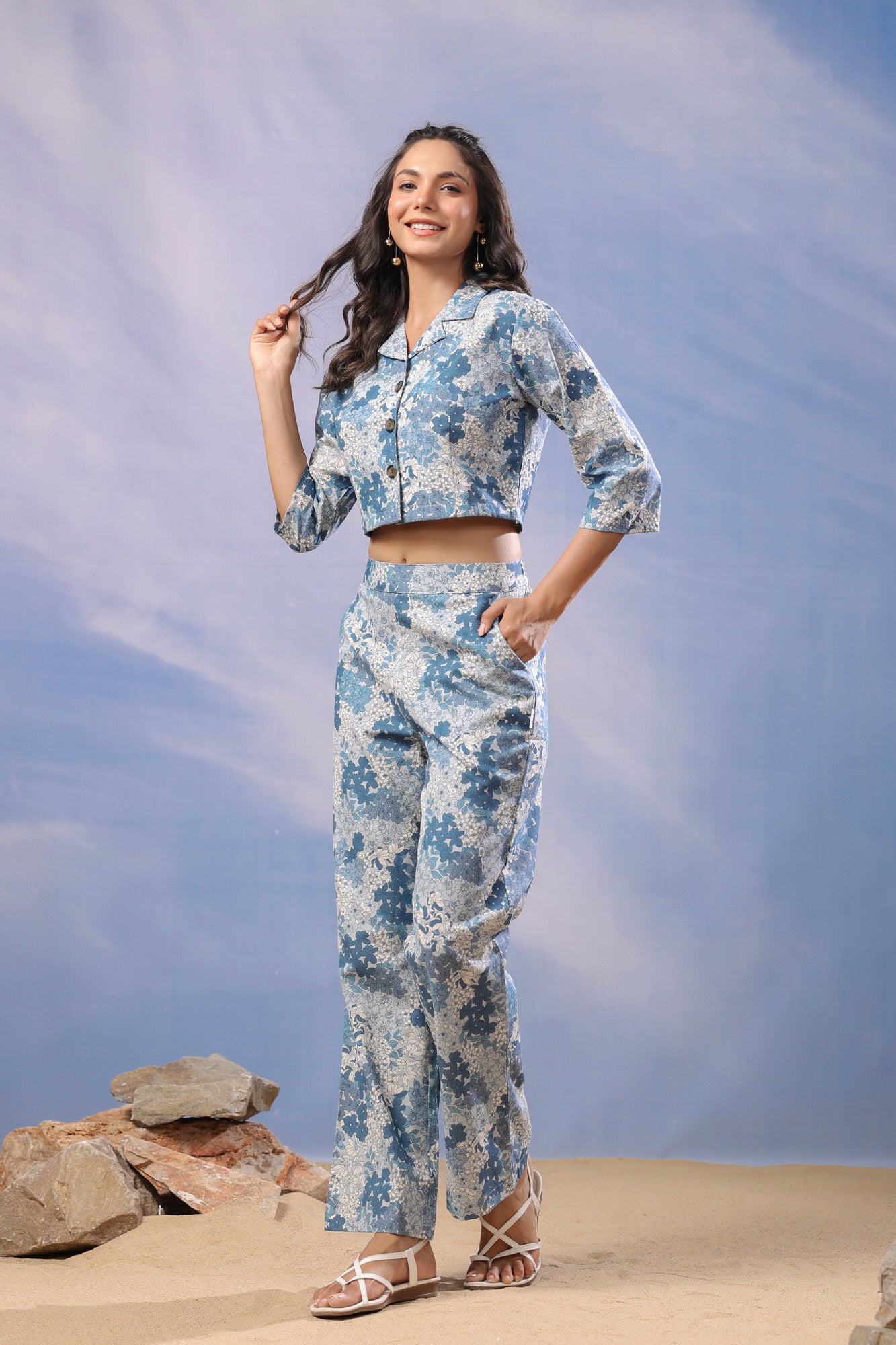 Skyline Calm Cotton Flex Co-Ord Set