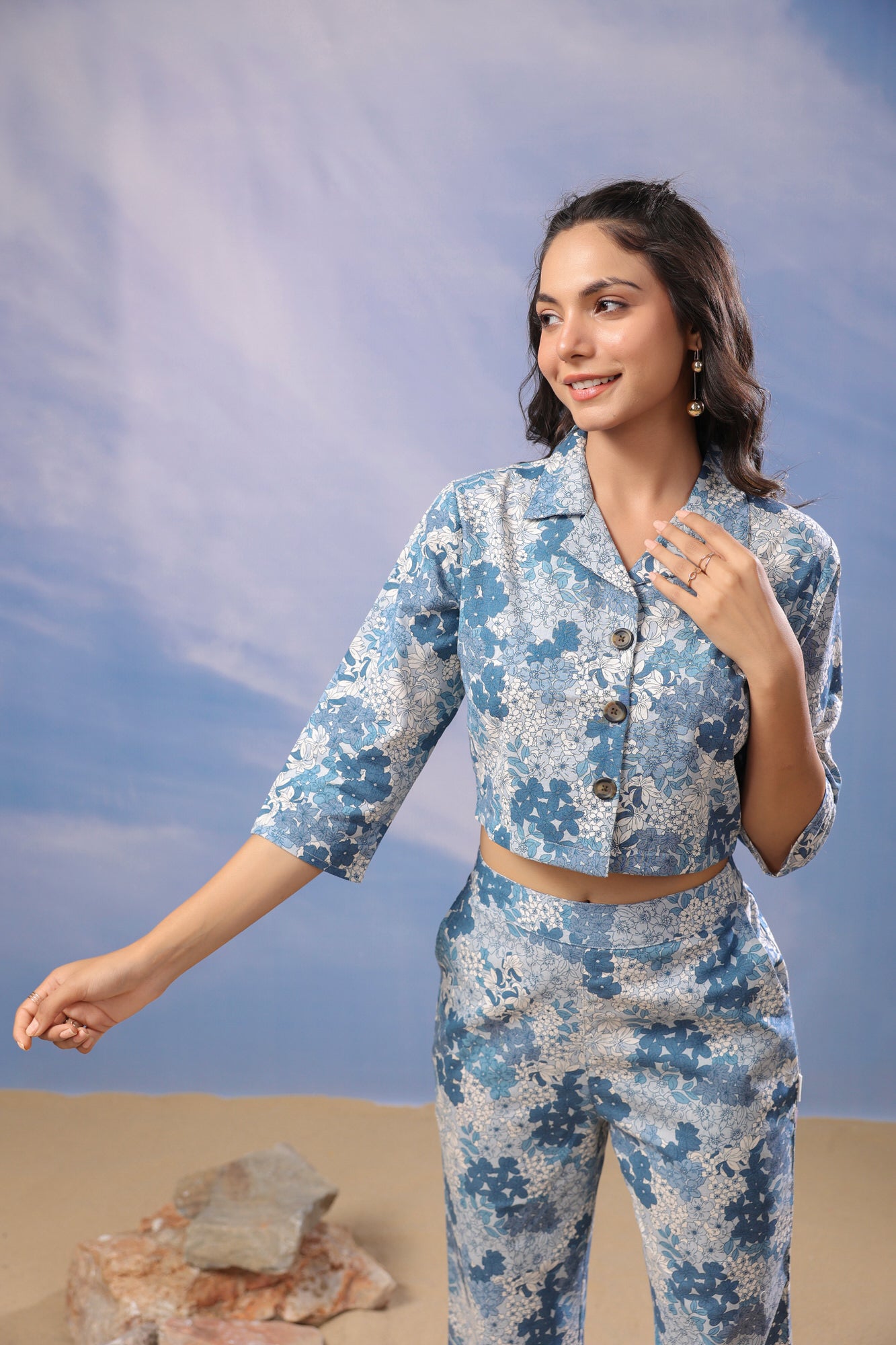 Skyline Calm Cotton Flex Co-Ord Set