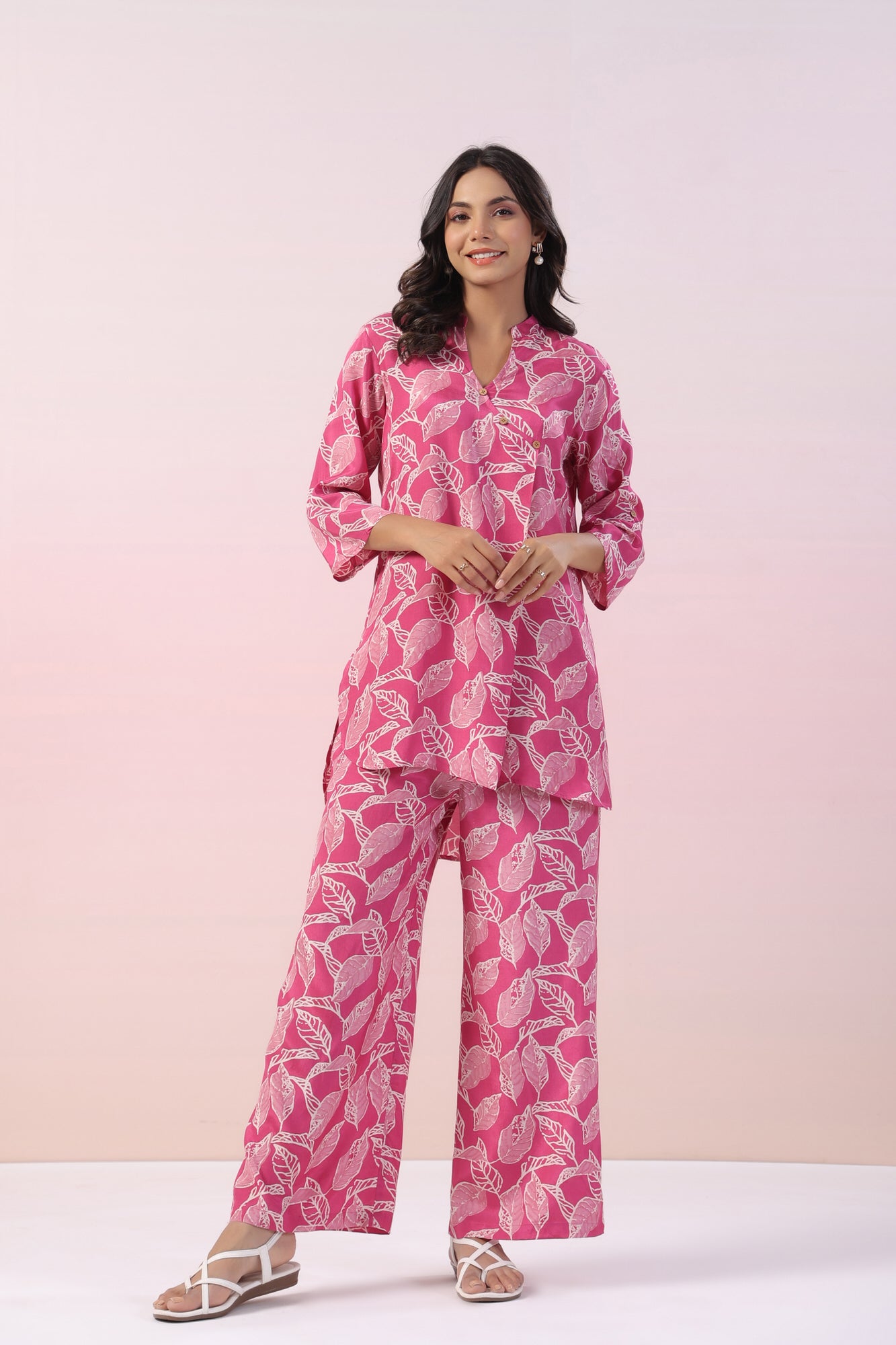 Juniper Leafy Russian Silk Co-ord Set