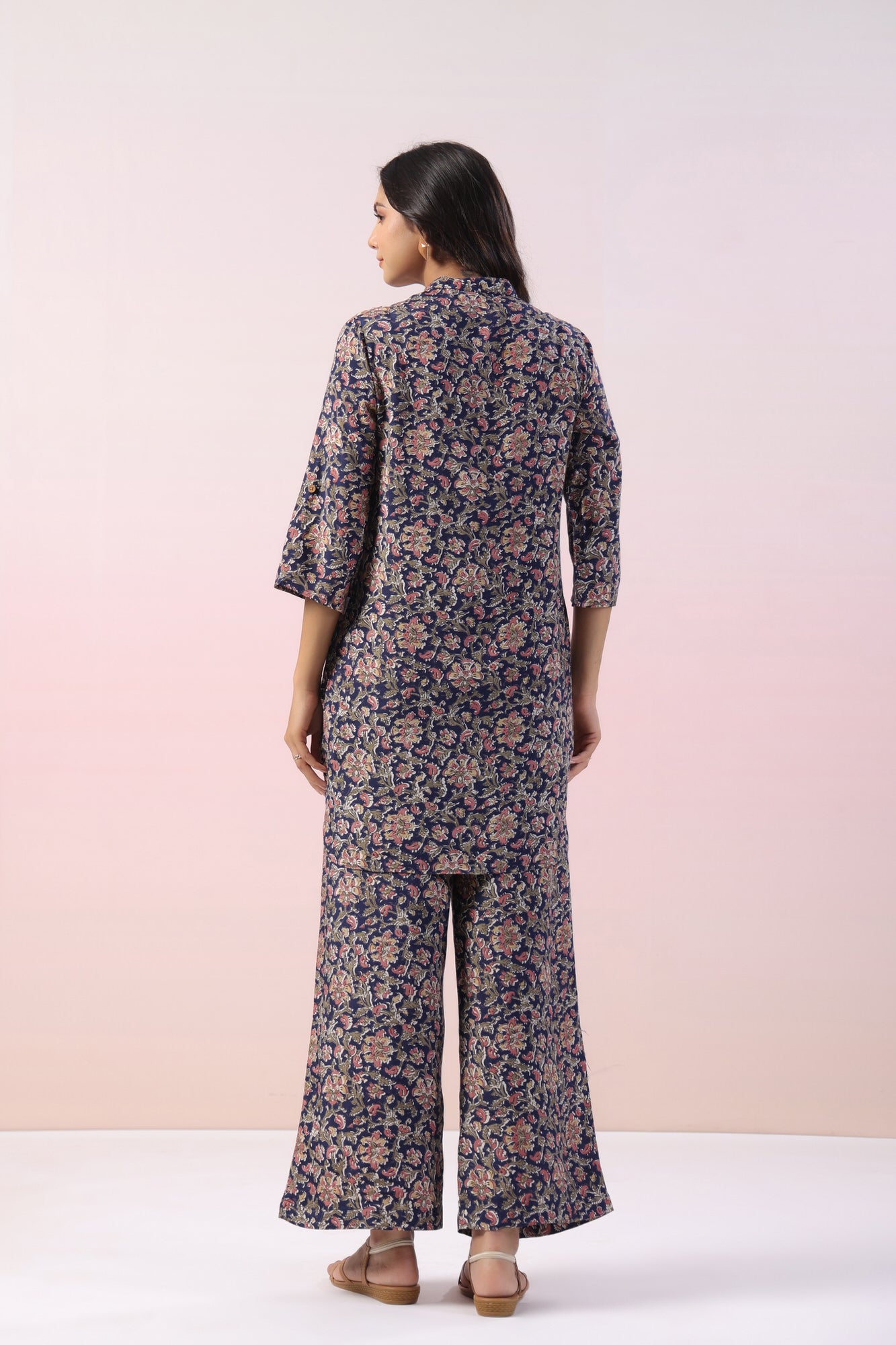 Zesty Floral Russian Silk Co-ord Set