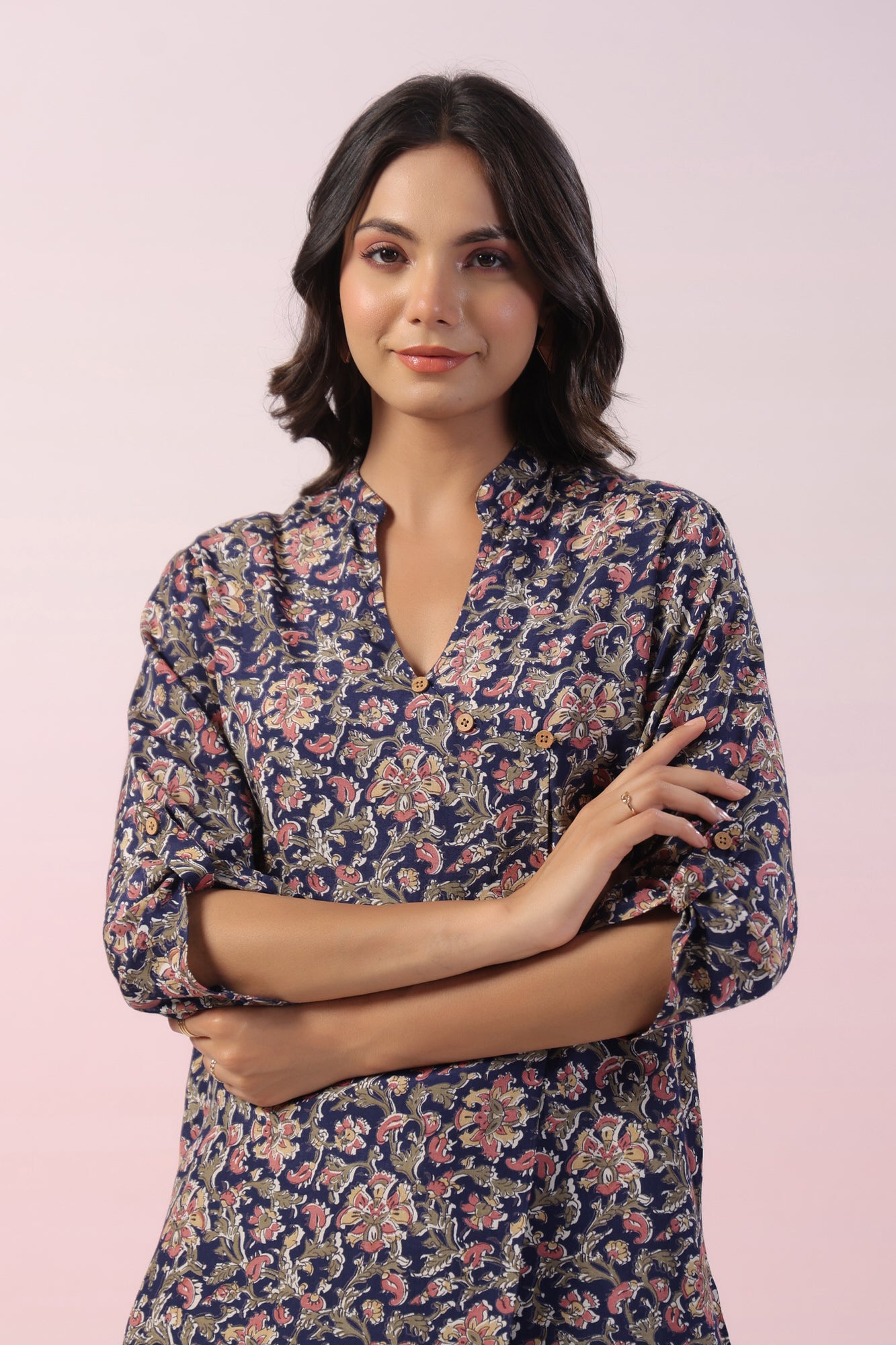 Zesty Floral Russian Silk Co-ord Set
