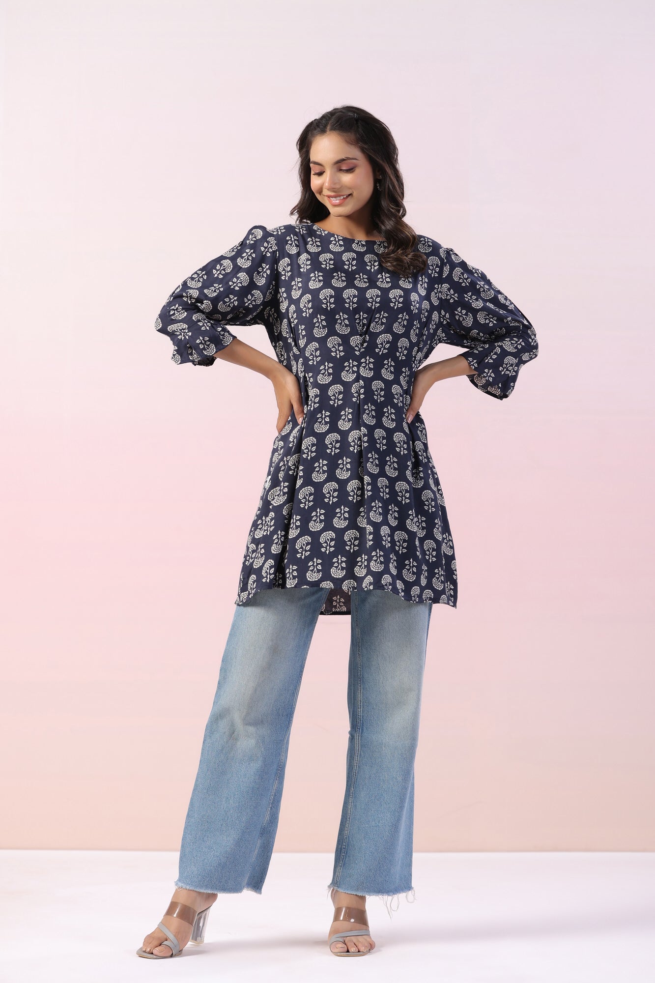 Matthiola Motif Russian Silk Top