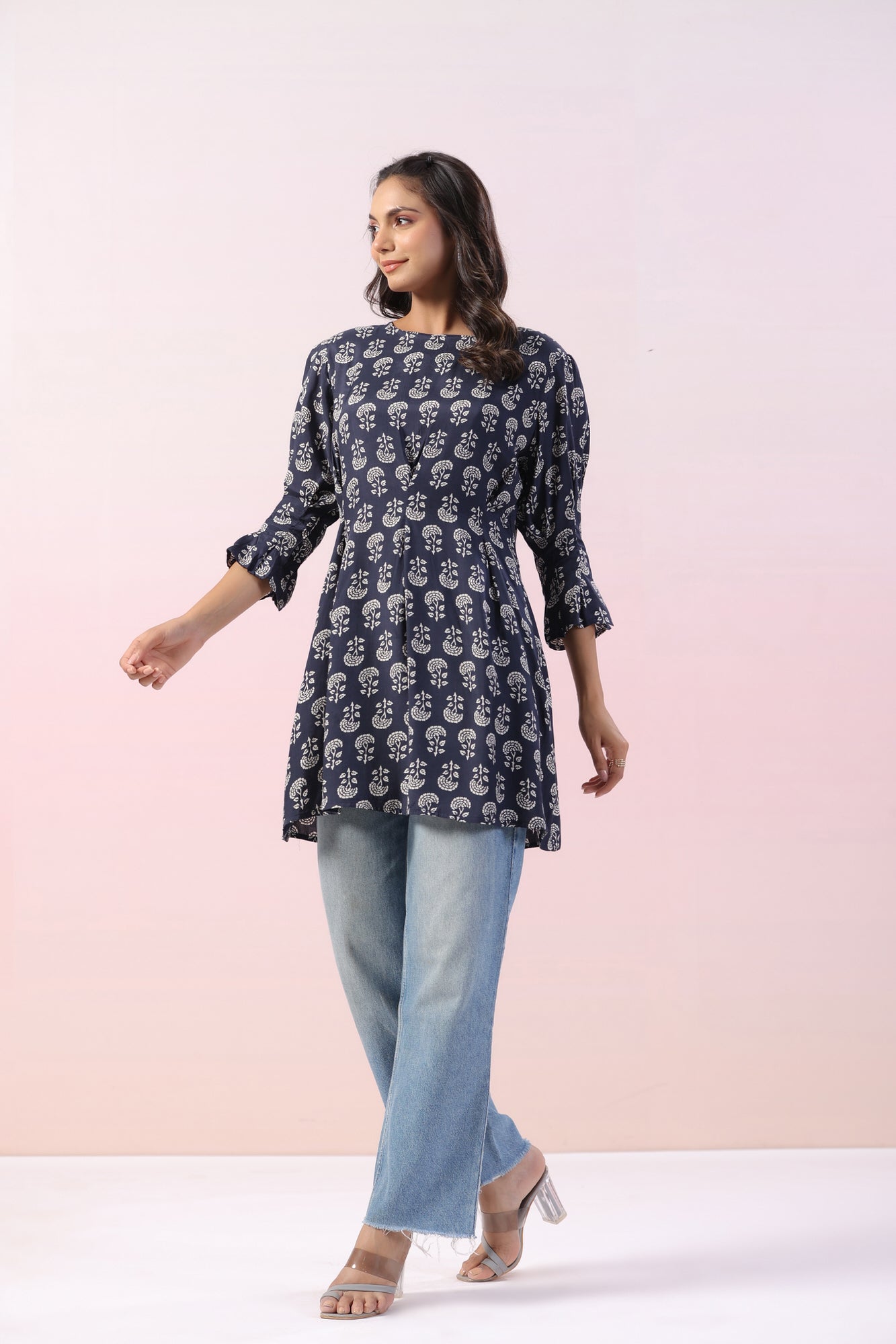 Matthiola Motif Russian Silk Top