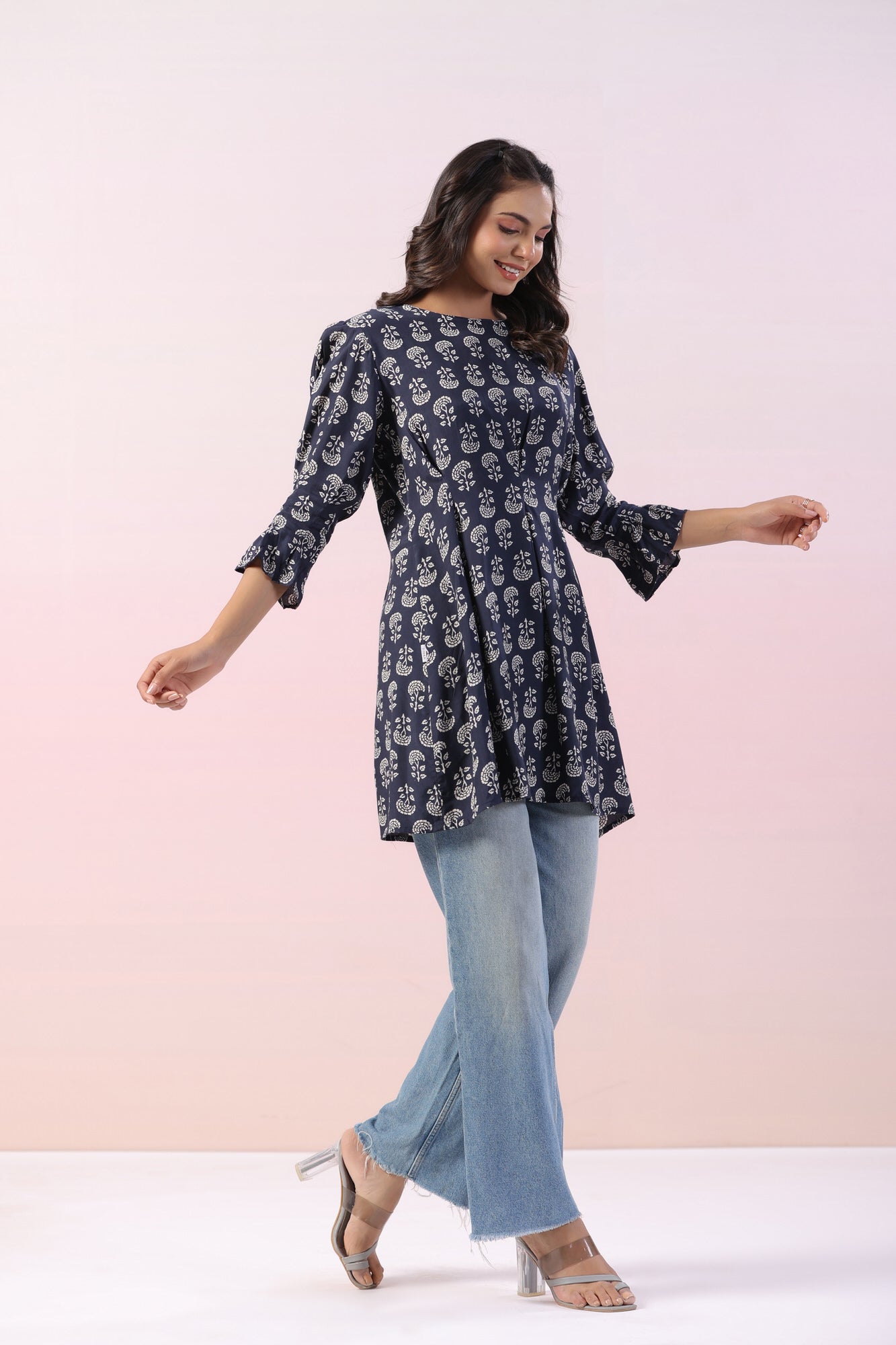 Matthiola Motif Russian Silk Top