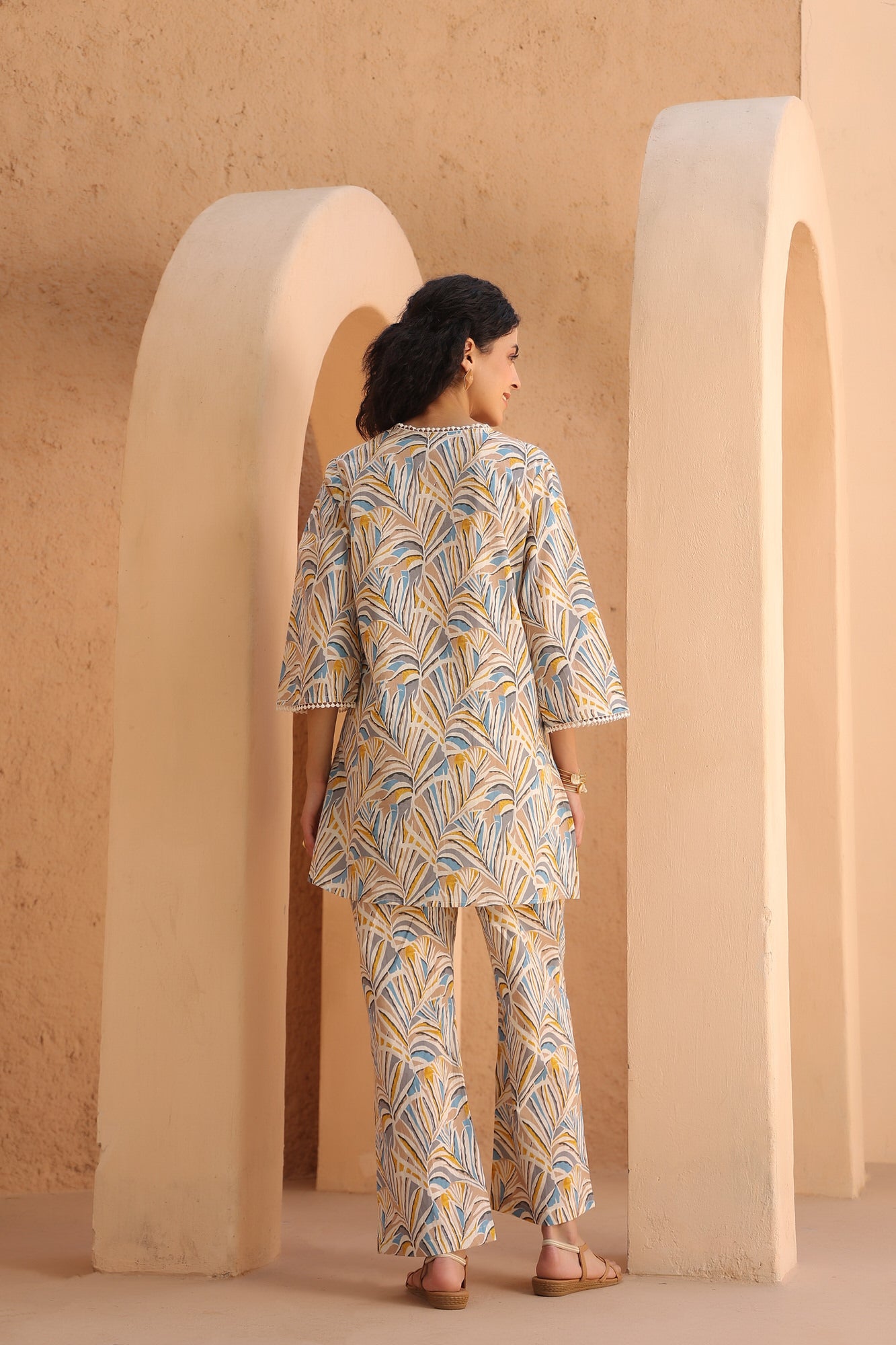 Coastal Lines Cotton Co-ord Set