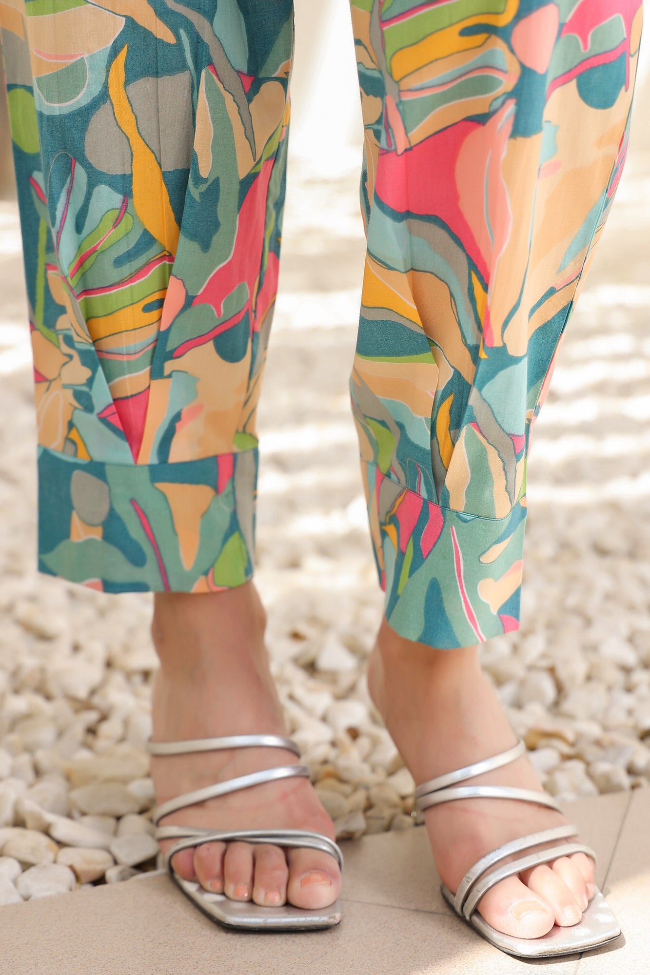 Coral & Sky Cotton Co-ord Set