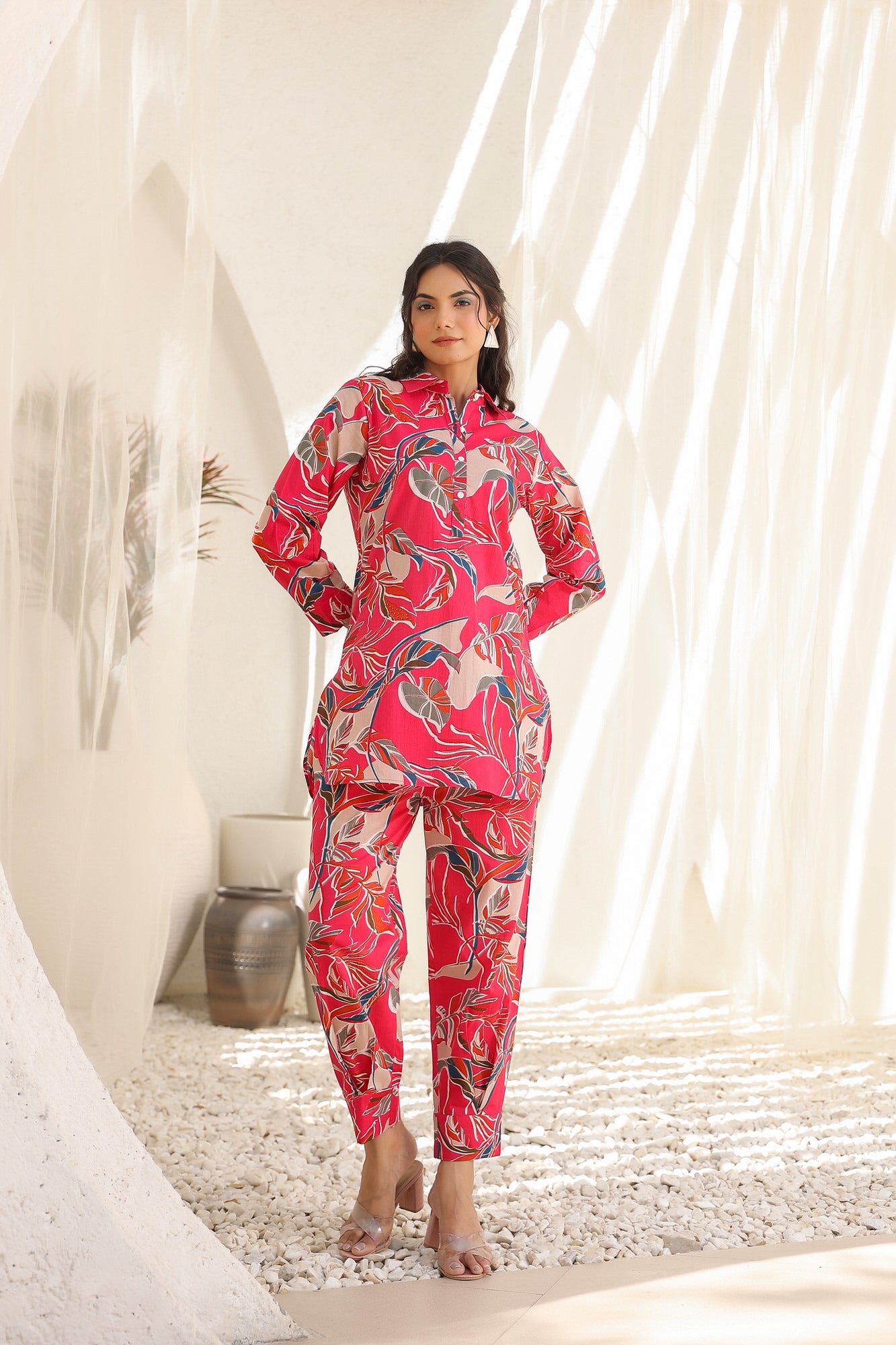 Cerise Cotton Co-ord Set