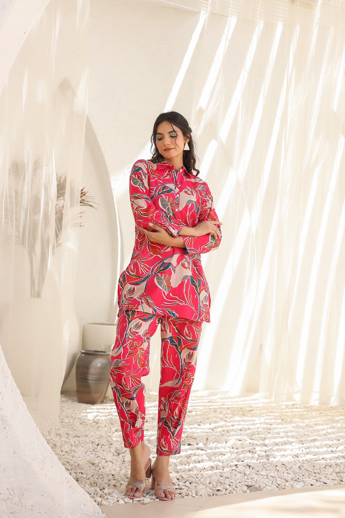 Cerise Cotton Co-ord Set