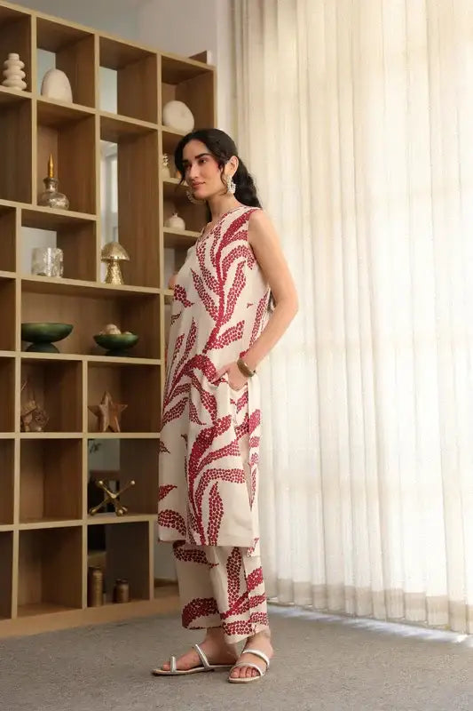 Ivory Blush Botanical Cotton Flex Co-ord Set