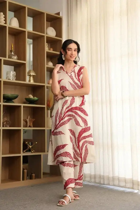 Ivory Blush Botanical Cotton Flex Co-ord Set