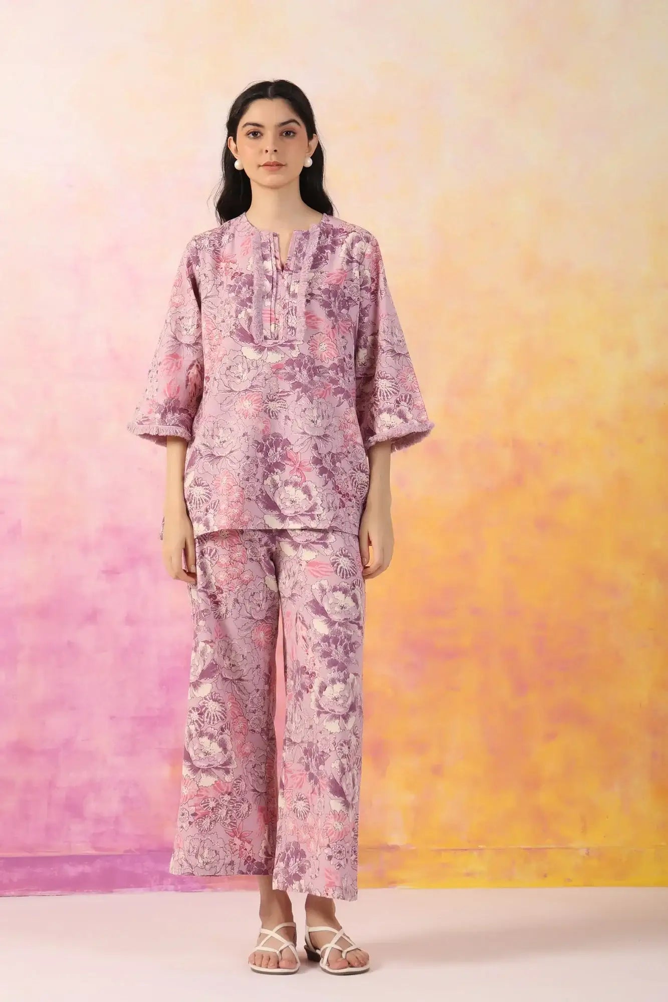 Floral Frenzy Cotton Flex Co-Ord Set