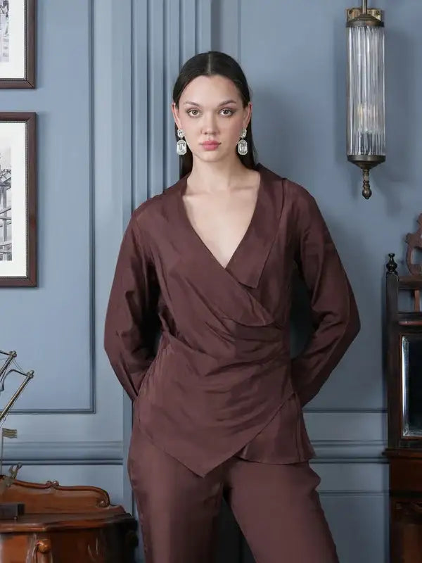 Latte Love Russian Silk Co-ord Set