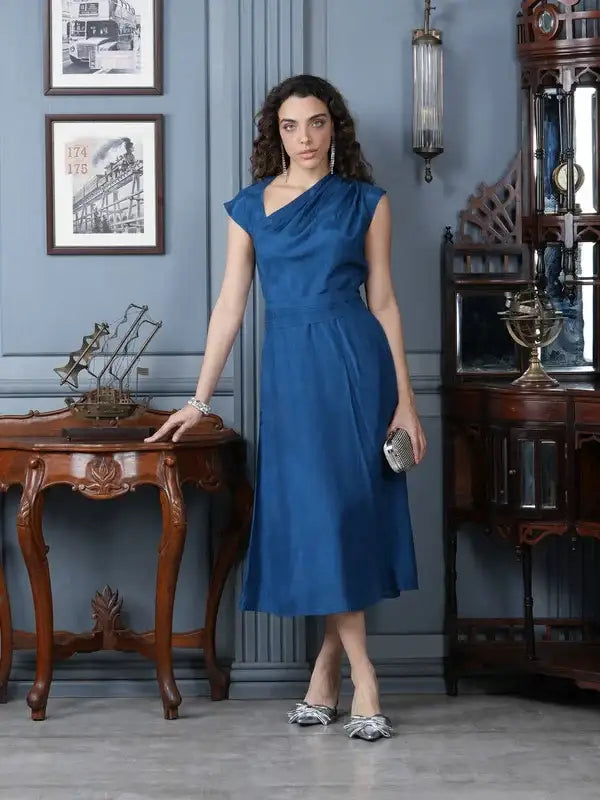 Sapphire Martini Russian Silk Dress