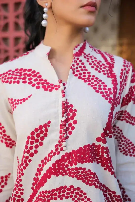 White Rouge Cotton Flex Co-ord Set