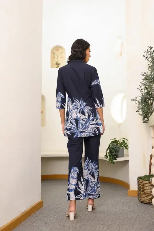 Nature’s Indigo Canvas Cotton Co-ord Set