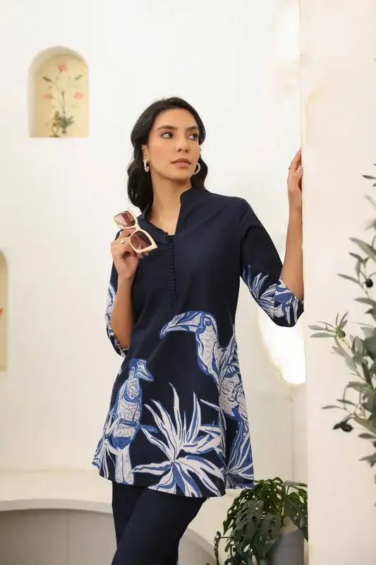 Nature’s Indigo Canvas Cotton Co-ord Set