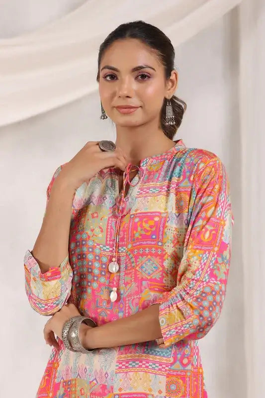 Jaipur Mosaic Rani Russian Silk Co-ord Set